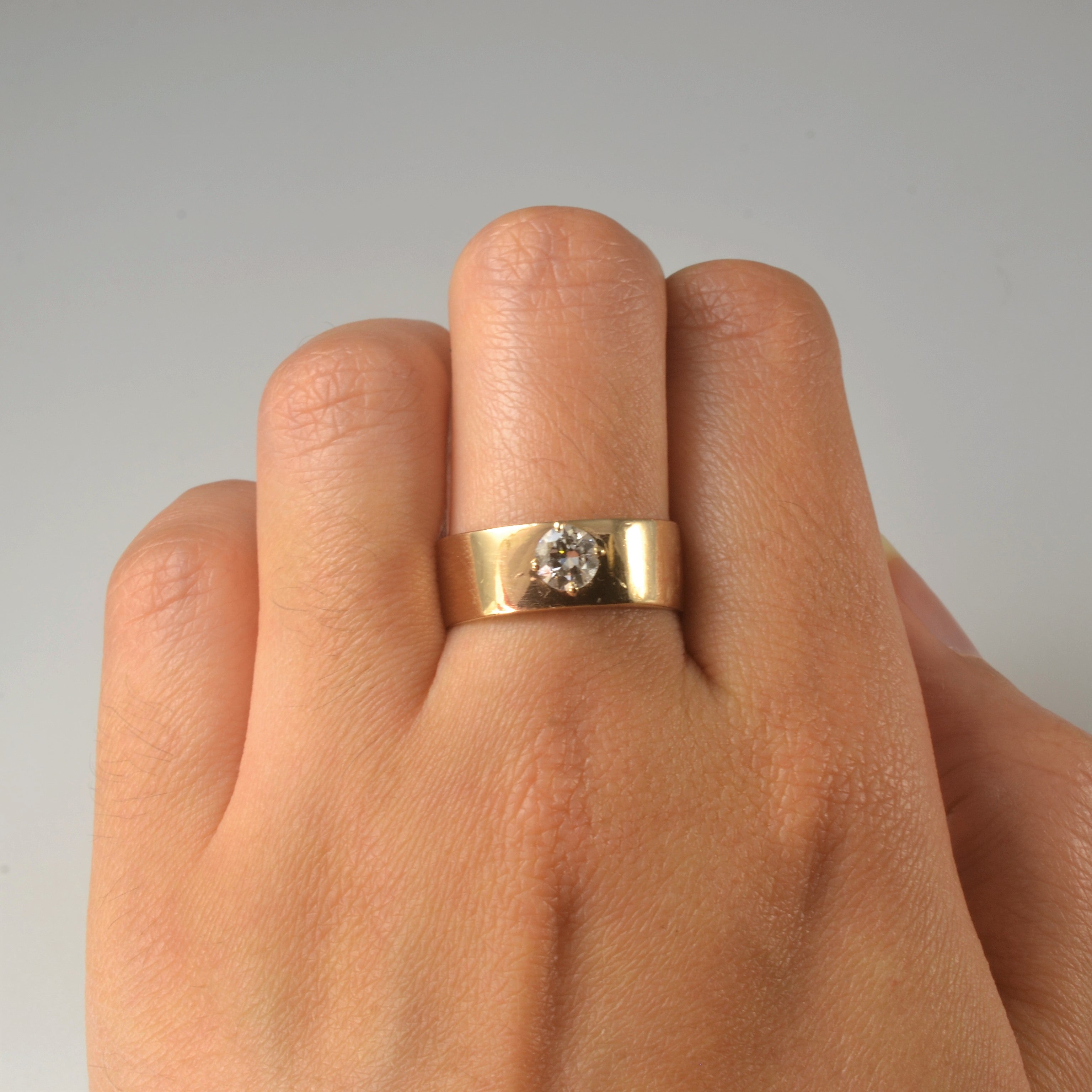 High Set Solitaire Diamond Engagement Ring | 0.46ct | SZ 8.75 |