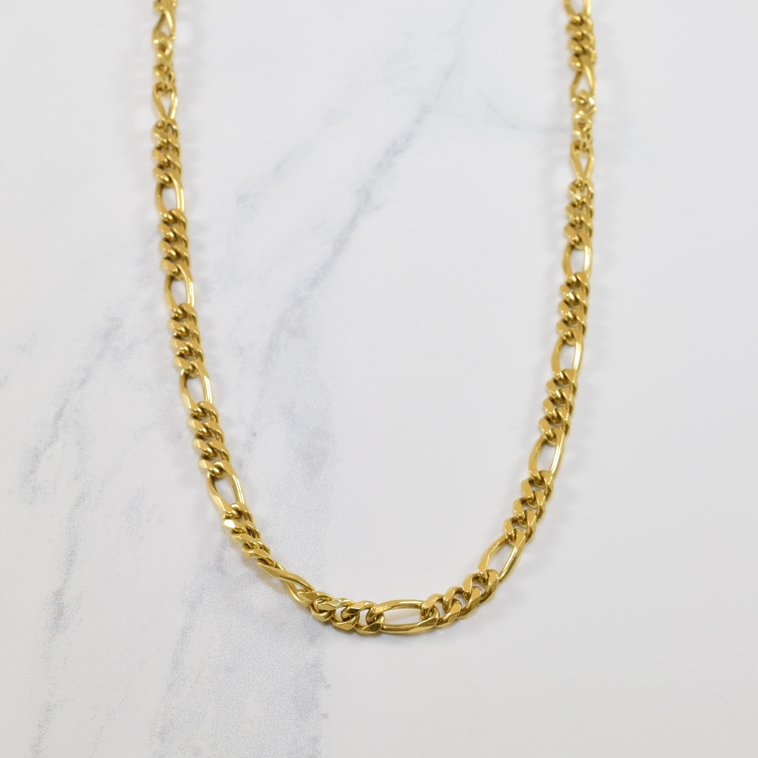 Balestra' 18k Yellow Gold Figaro Chain | 20" |