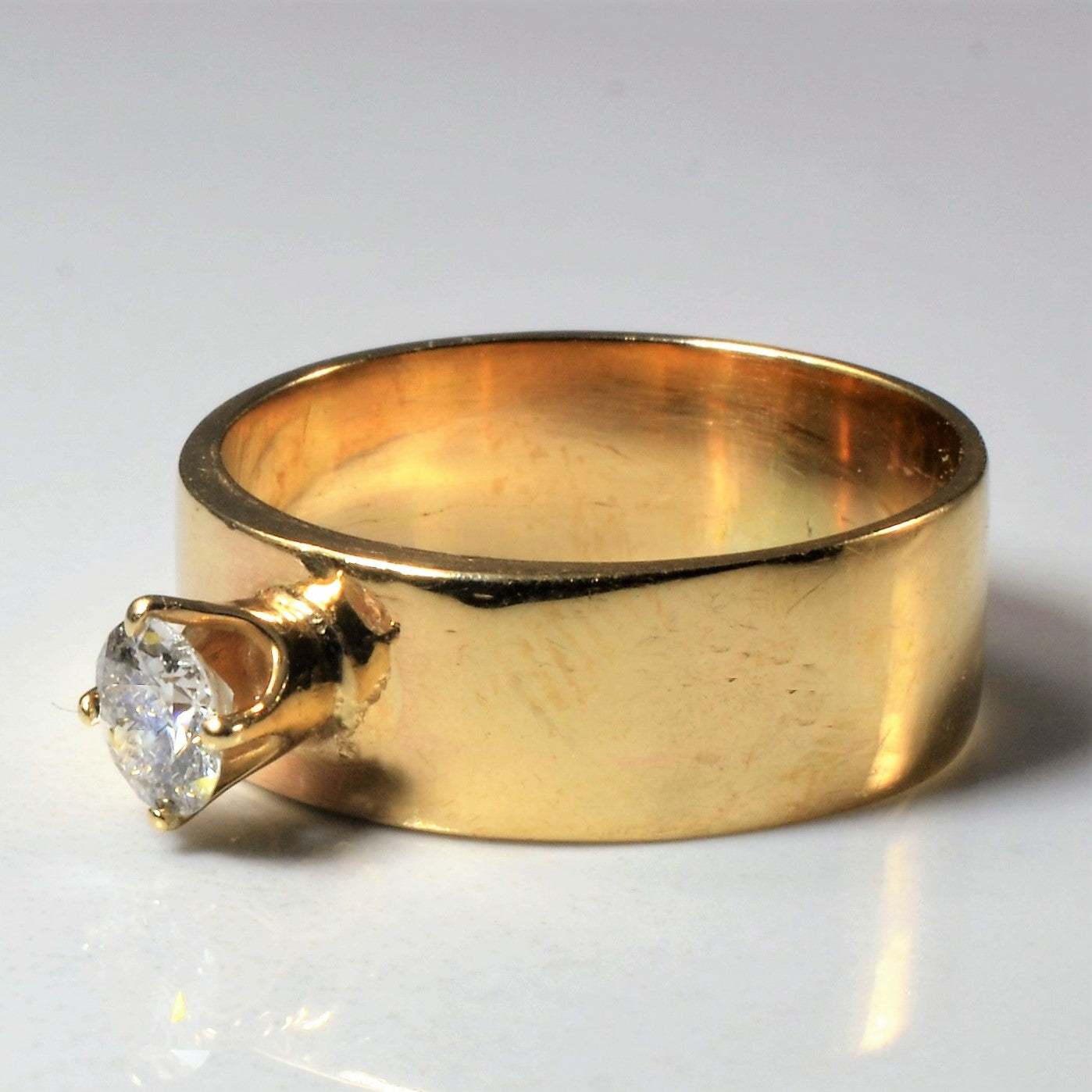 High Set Solitaire Diamond Engagement Ring | 0.46ct | SZ 8.75 |
