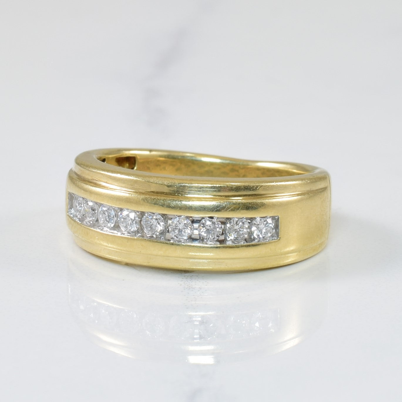 Bague sertie de diamants en canal | 0,27 ct | Taille 7,25 |