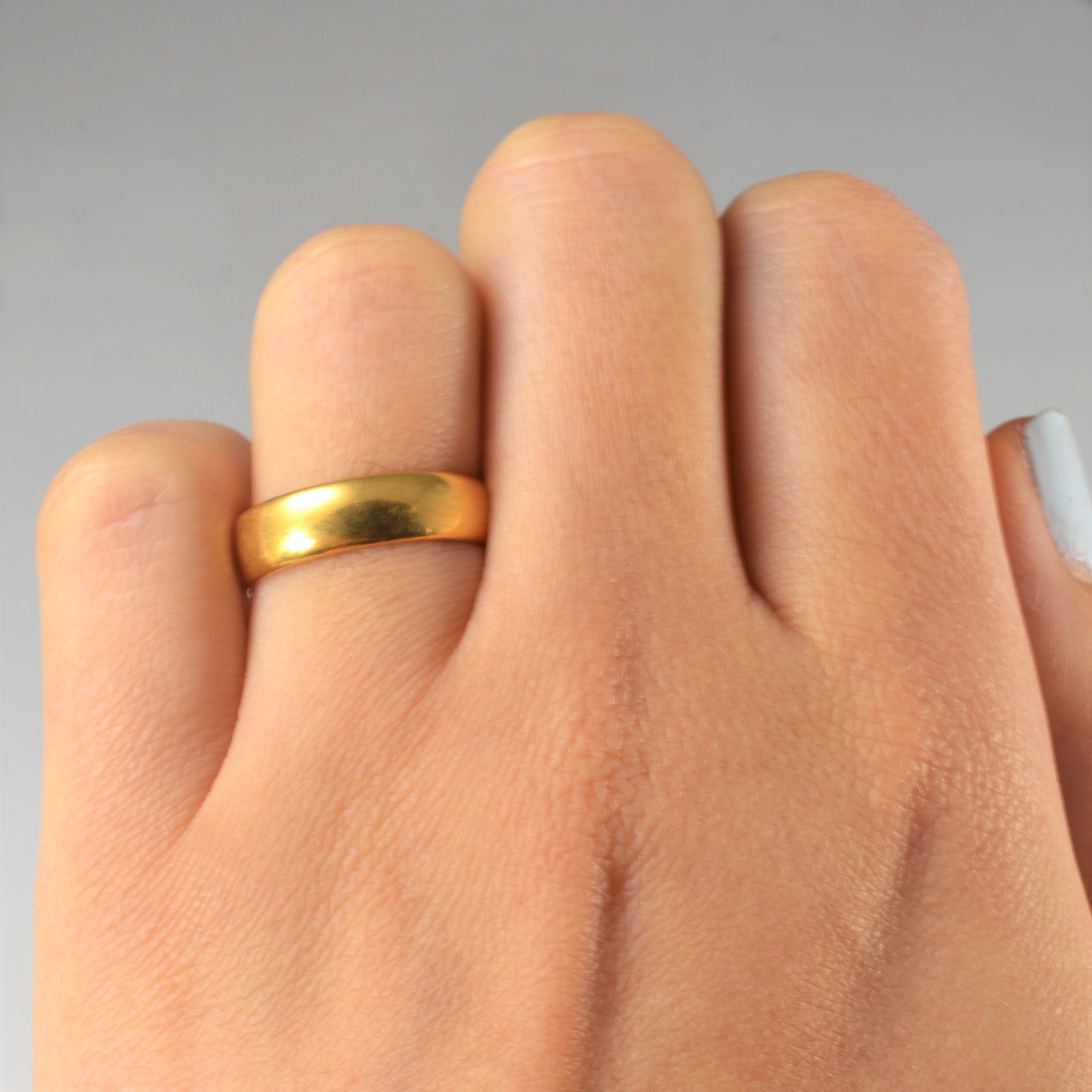 1910s Yellow Gold Plain Band | SZ 6 |