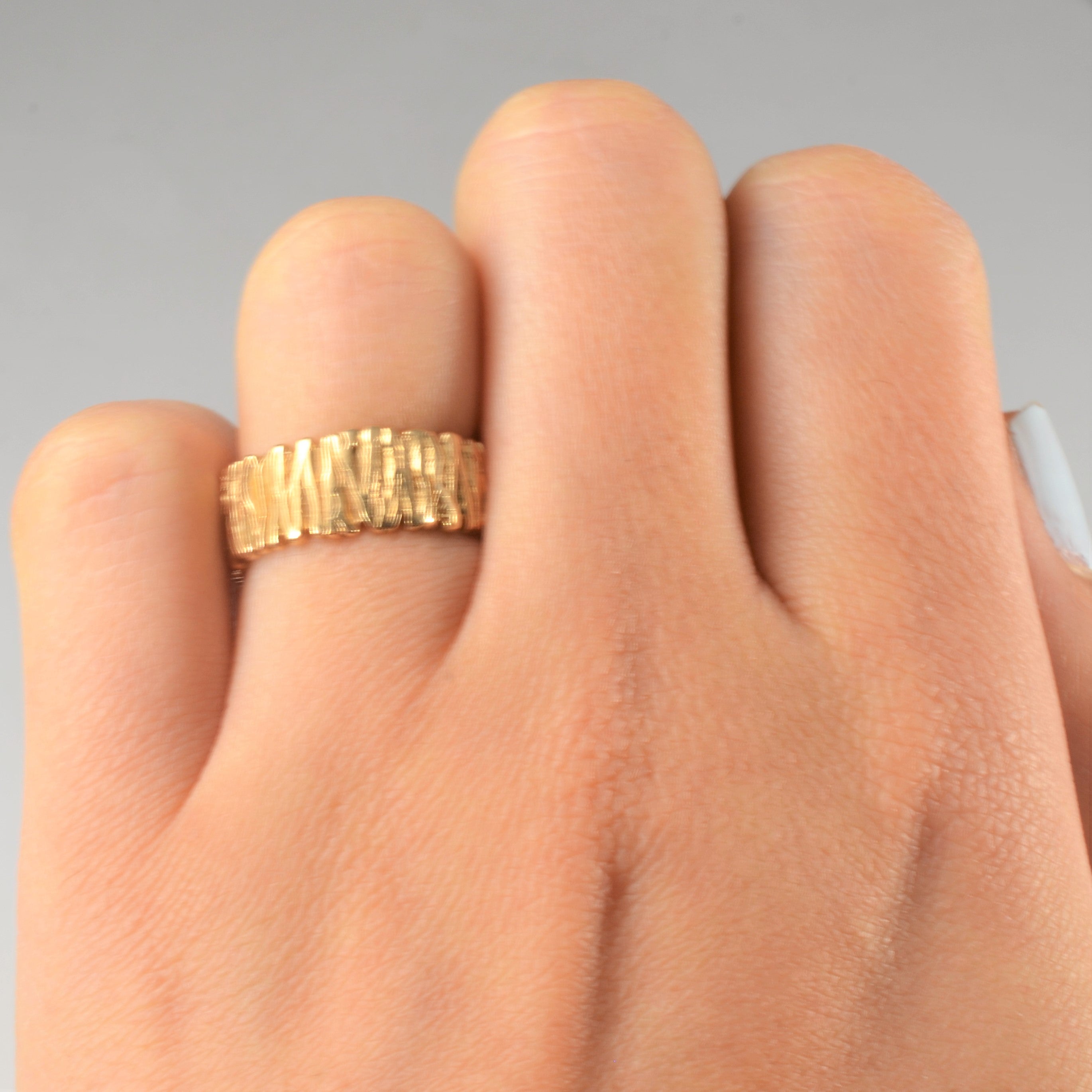 Textured Gold Ring | SZ 5.25|