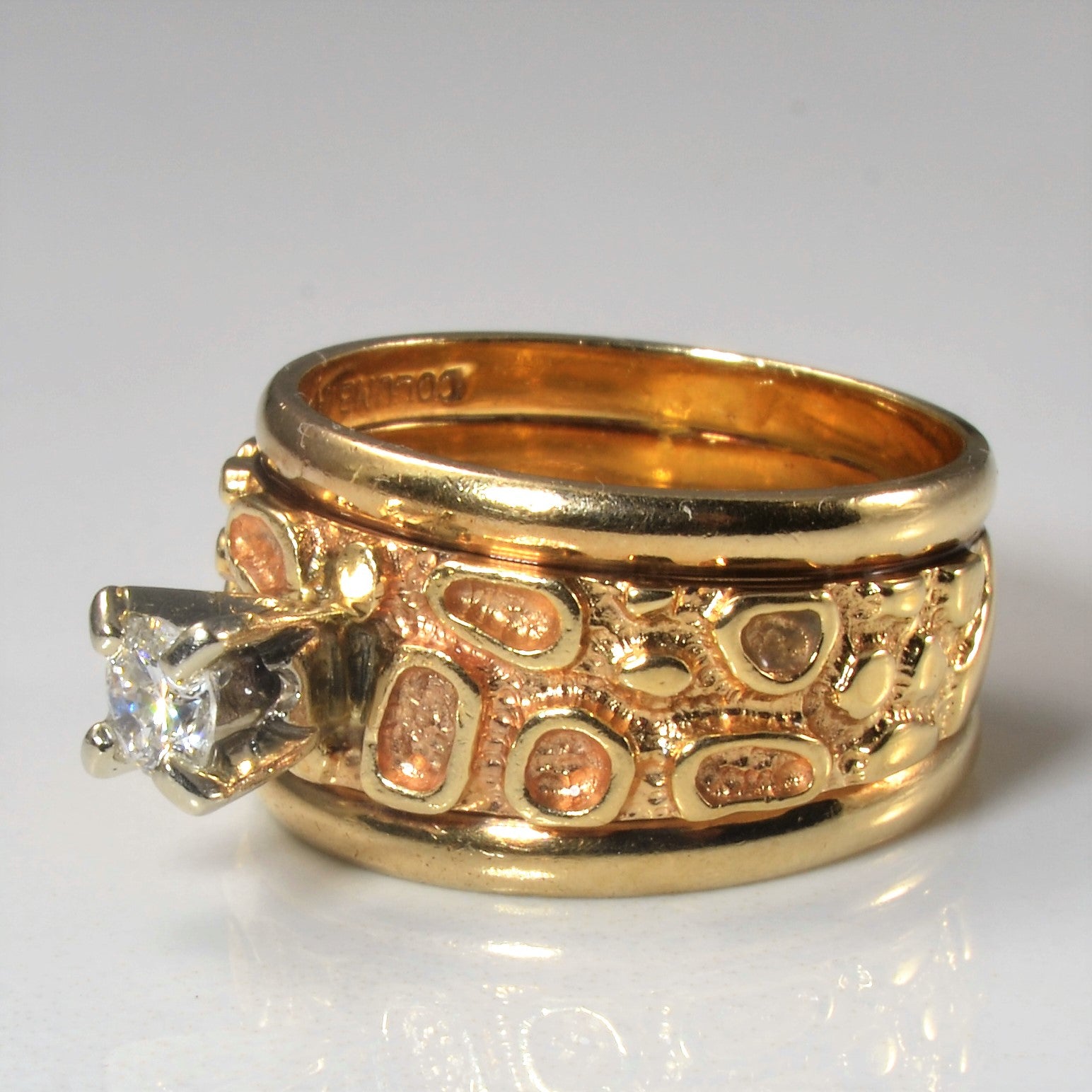 Textured Solitaire Diamond Ring | 0.30ct | SZ 7.5 |
