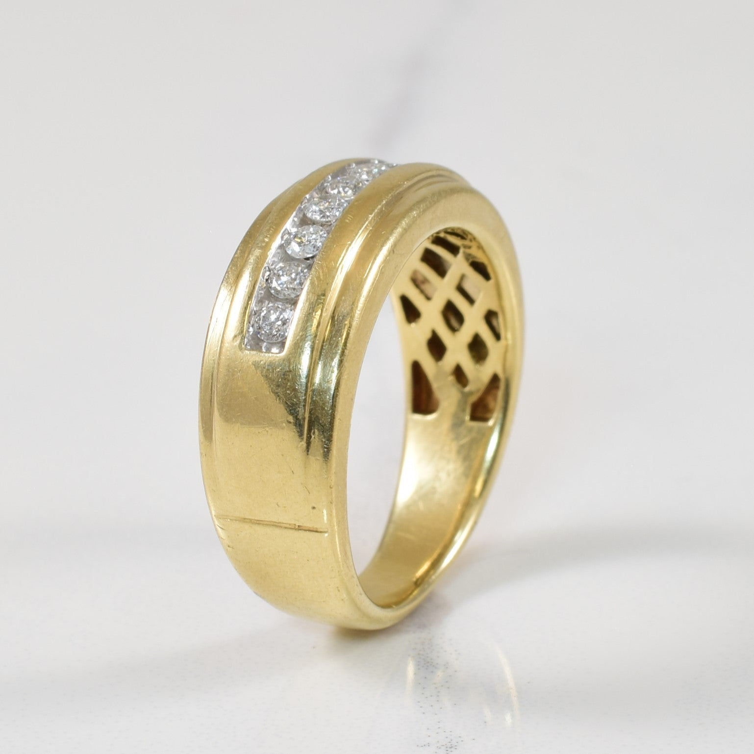 Bague sertie de diamants en canal | 0,27 ct | Taille 7,25 |