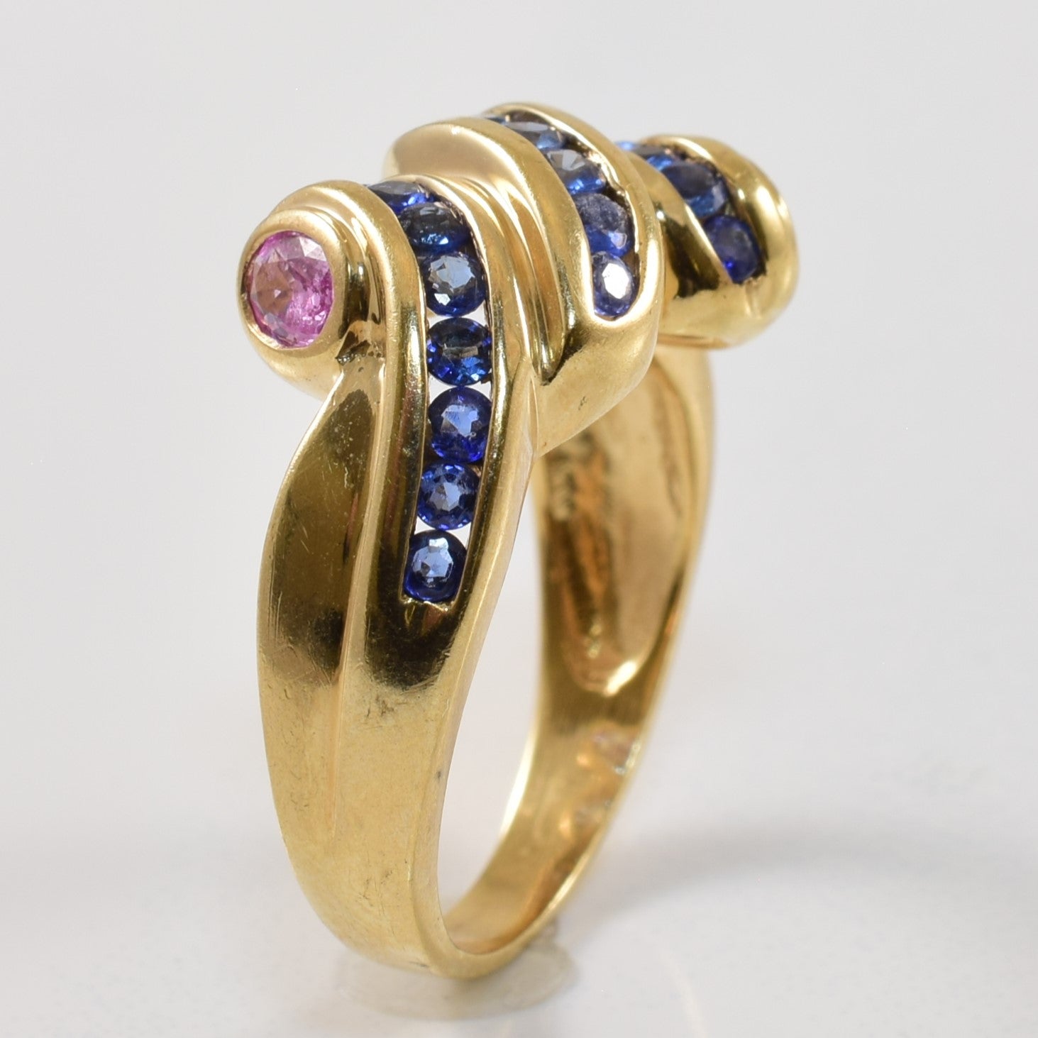 Sapphire Scroll Ring | 1.30ctw | SZ 6.5 |
