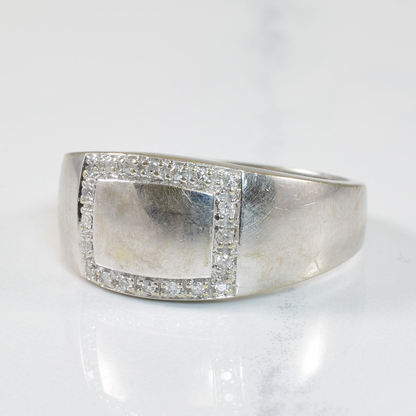 Pave Set Diamond Ring | 0.10ctw | SZ 9.5 |