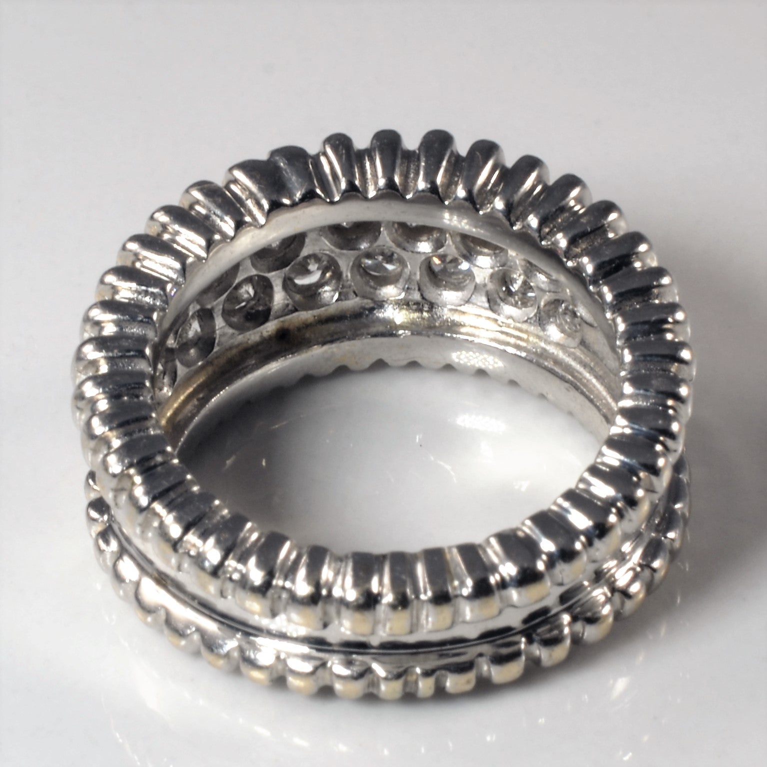 Rope Edge Diamond Cluster Band | 0.60ctw | SZ 6 |