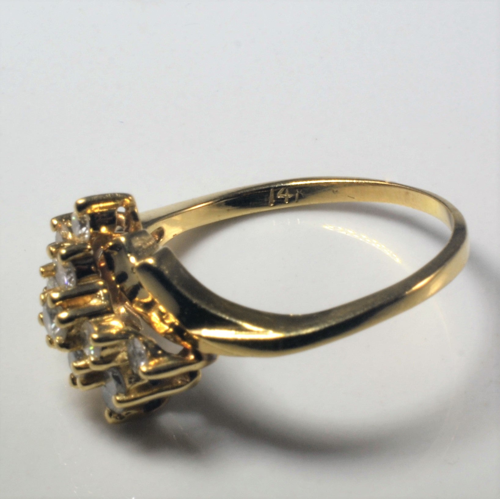 Bypass Cluster Diamond Ring | 0.50ctw | SZ 7.5 |