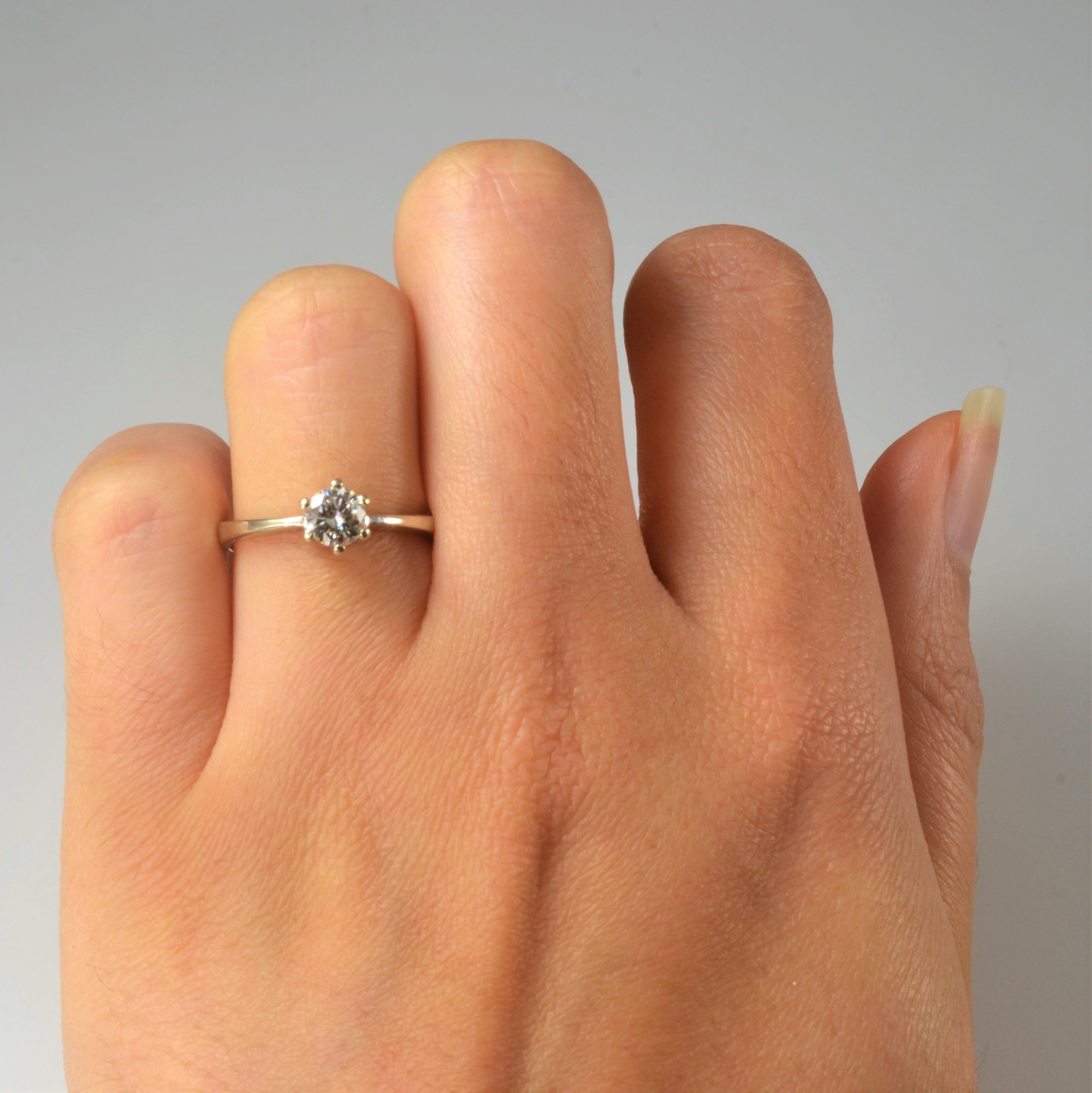 Six Prong Solitaire Diamond Ring | 0.38ct | SZ 5.75 |