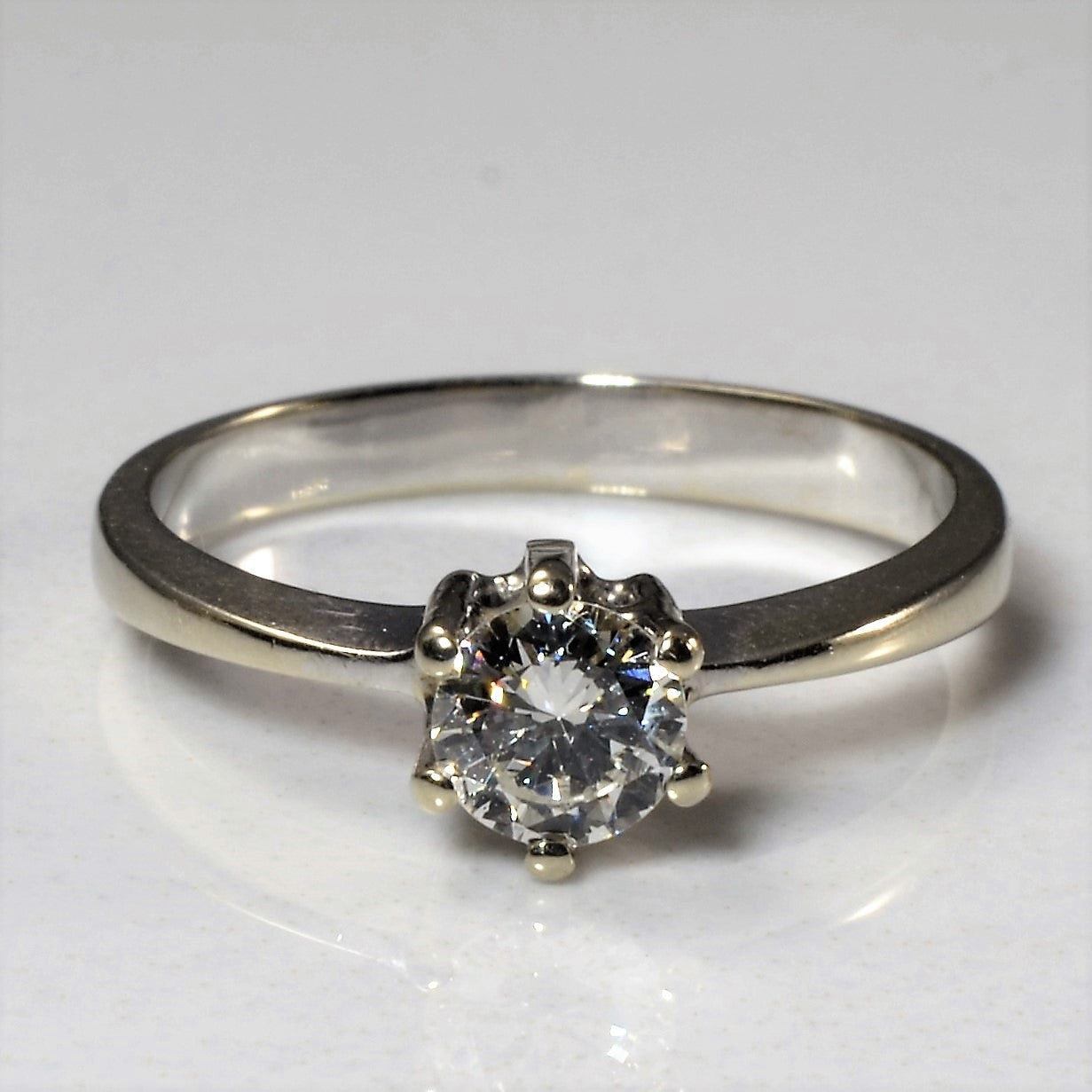 Six Prong Solitaire Diamond Ring | 0.38ct | SZ 5.75 |