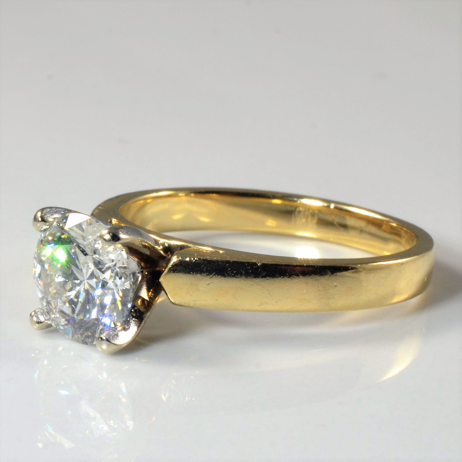 Bague de fiançailles solitaire diamant rond brillant | 1,60 ct | Taille 7 |