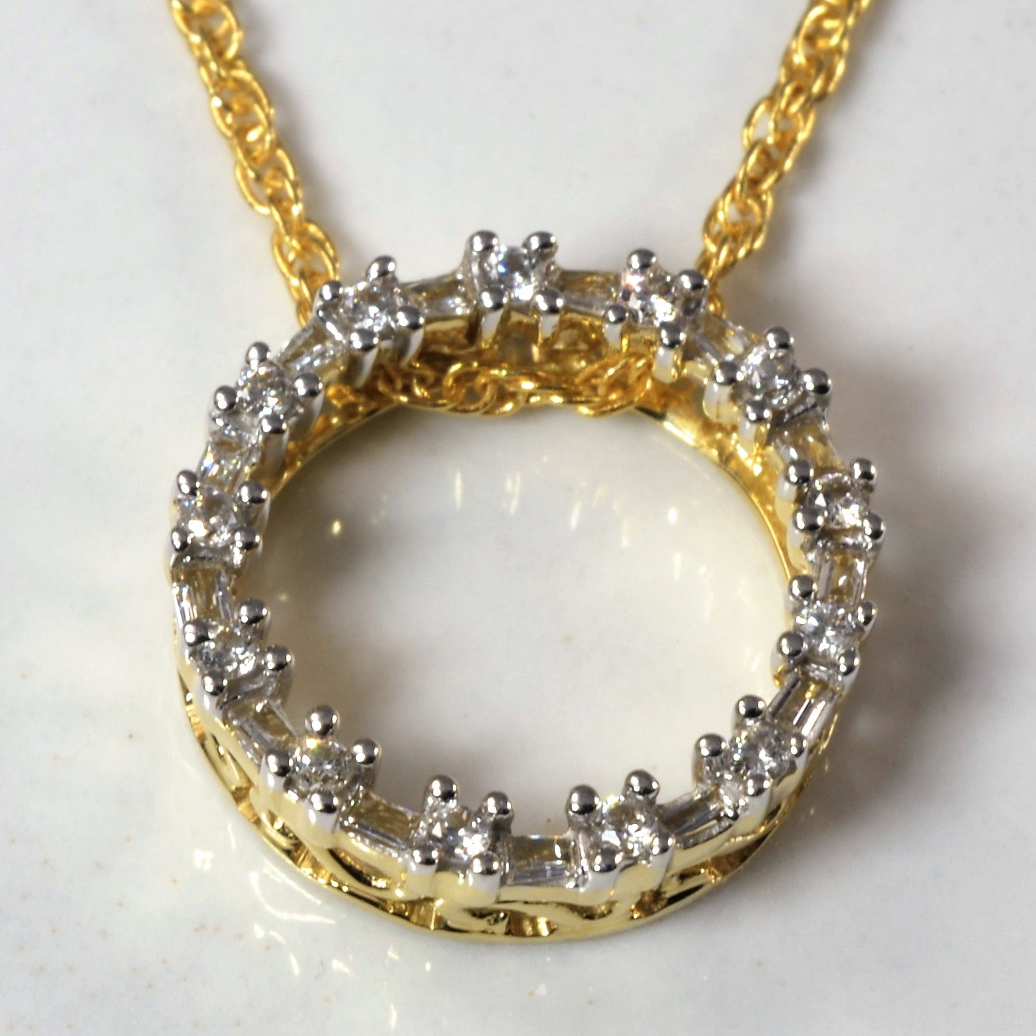 Diamond Eternity Circle Necklace | 0.33ctw | 16" |