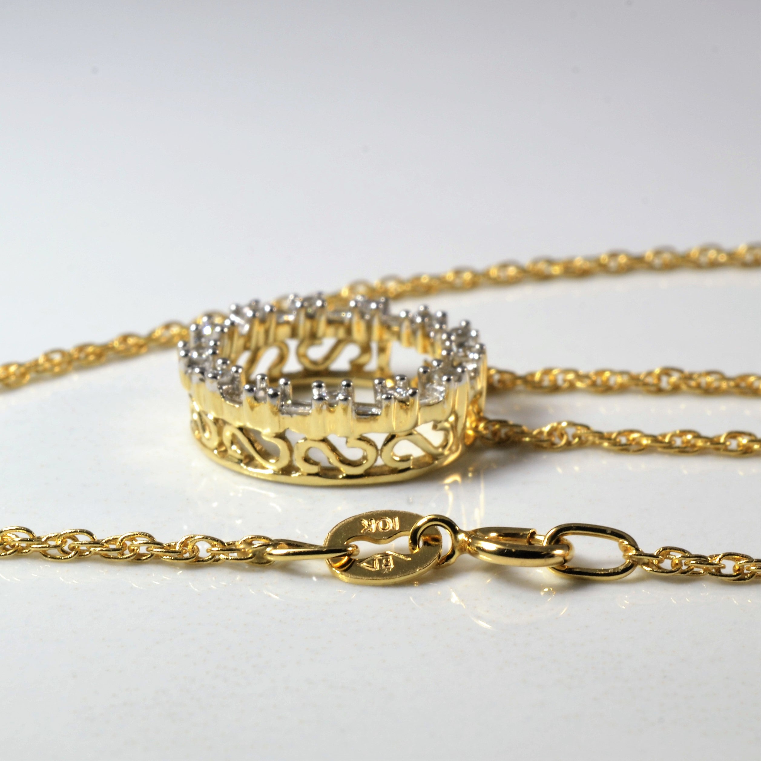 Diamond Eternity Circle Necklace | 0.33ctw | 16" |