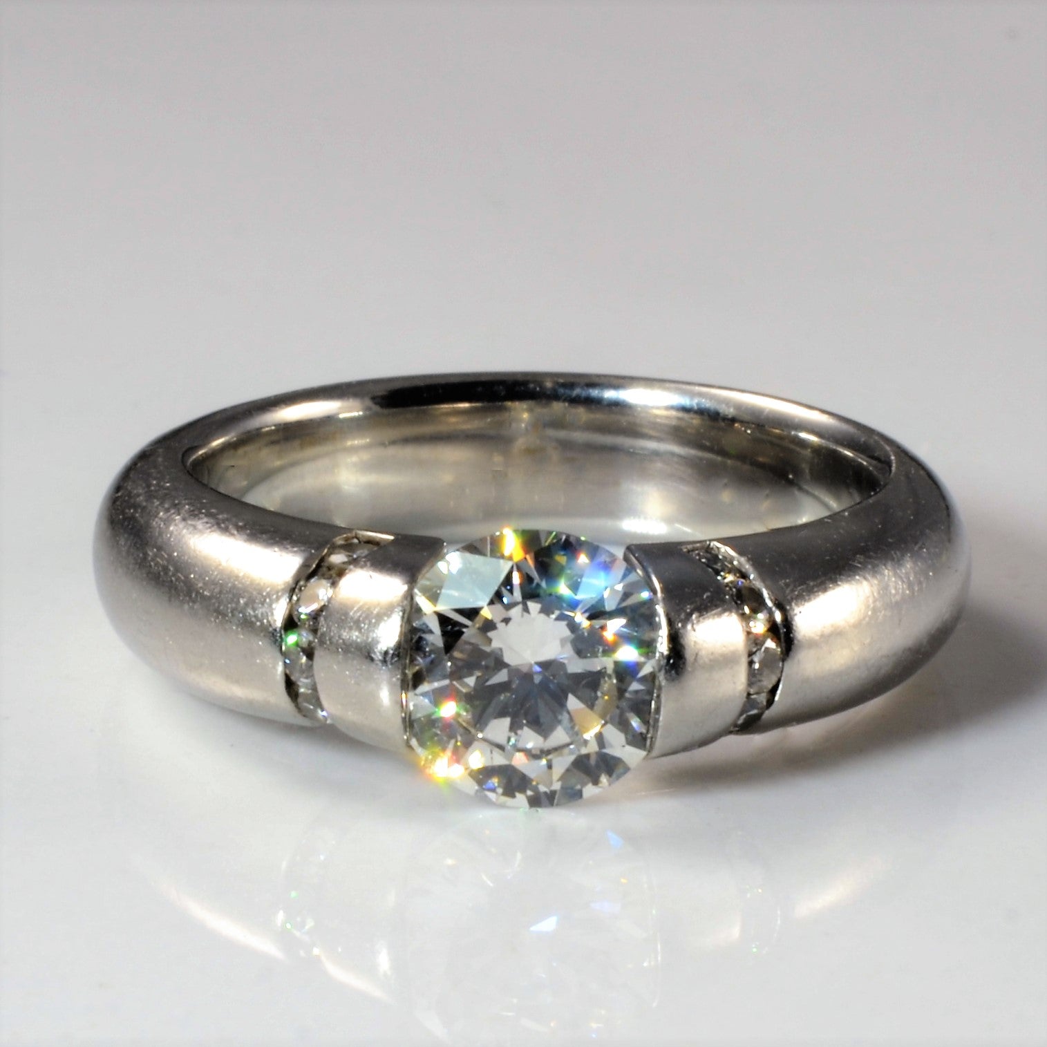 Gelin Abaci' Tension Set Diamond Engagement Ring | 1.29 ctw, SZ 6.75 |
