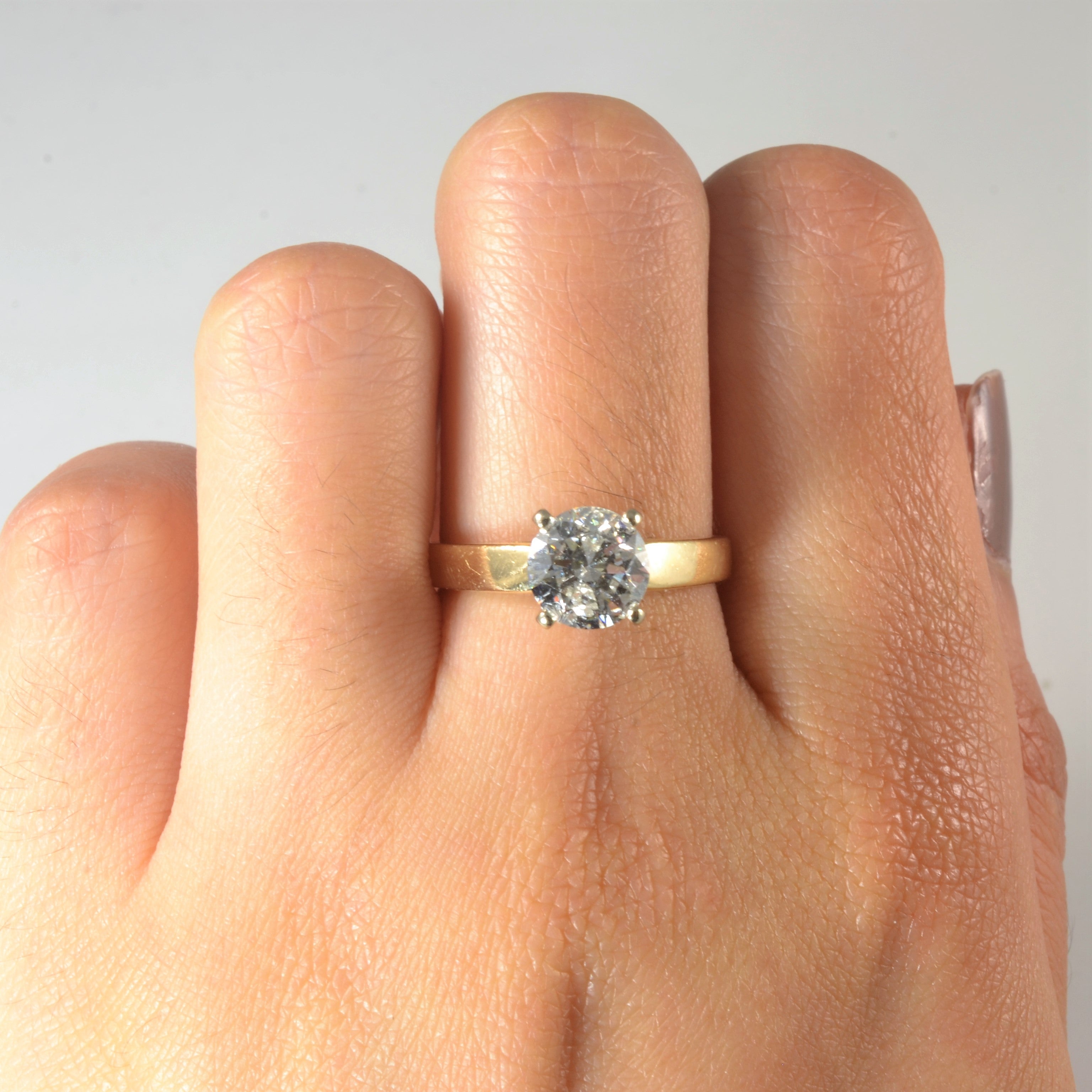 Bague de fiançailles solitaire diamant rond brillant | 1,60 ct | Taille 7 |