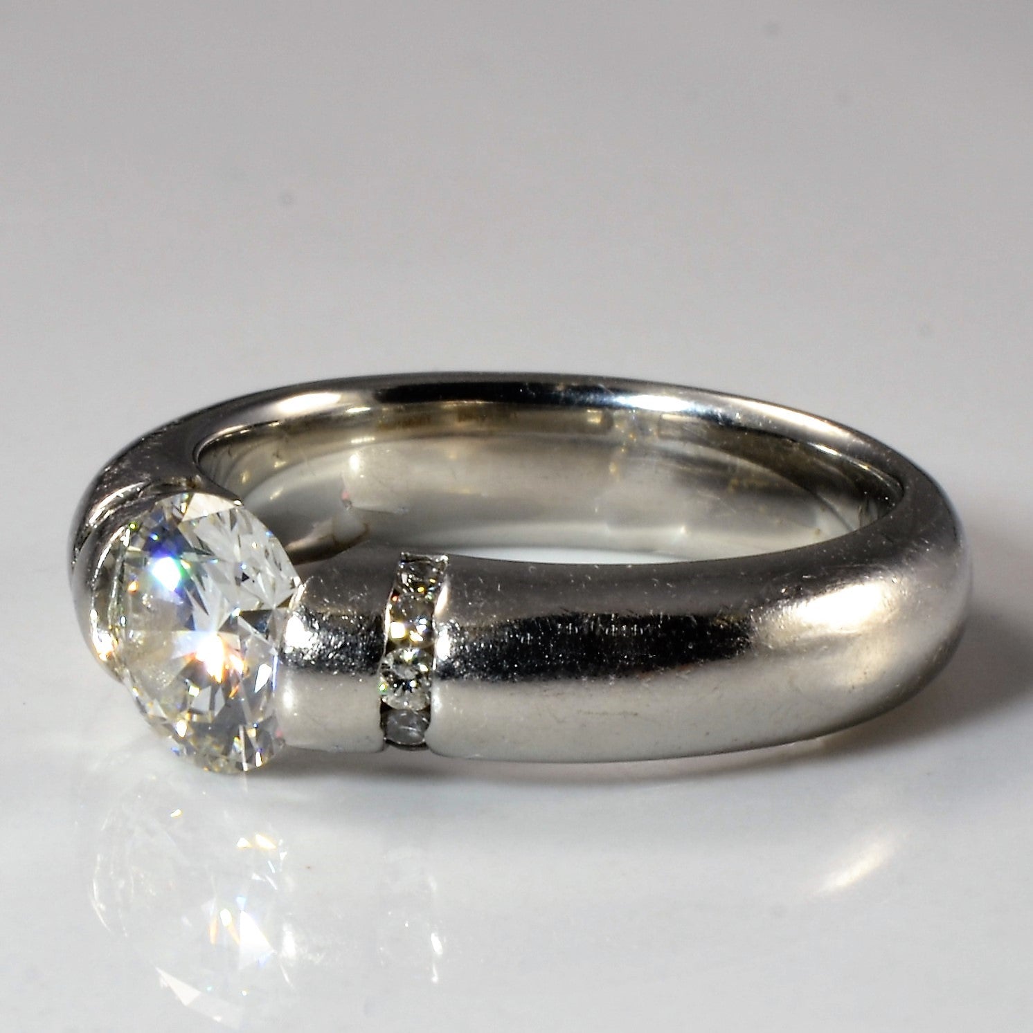 Gelin Abaci' Tension Set Diamond Engagement Ring | 1.29 ctw, SZ 6.75 |