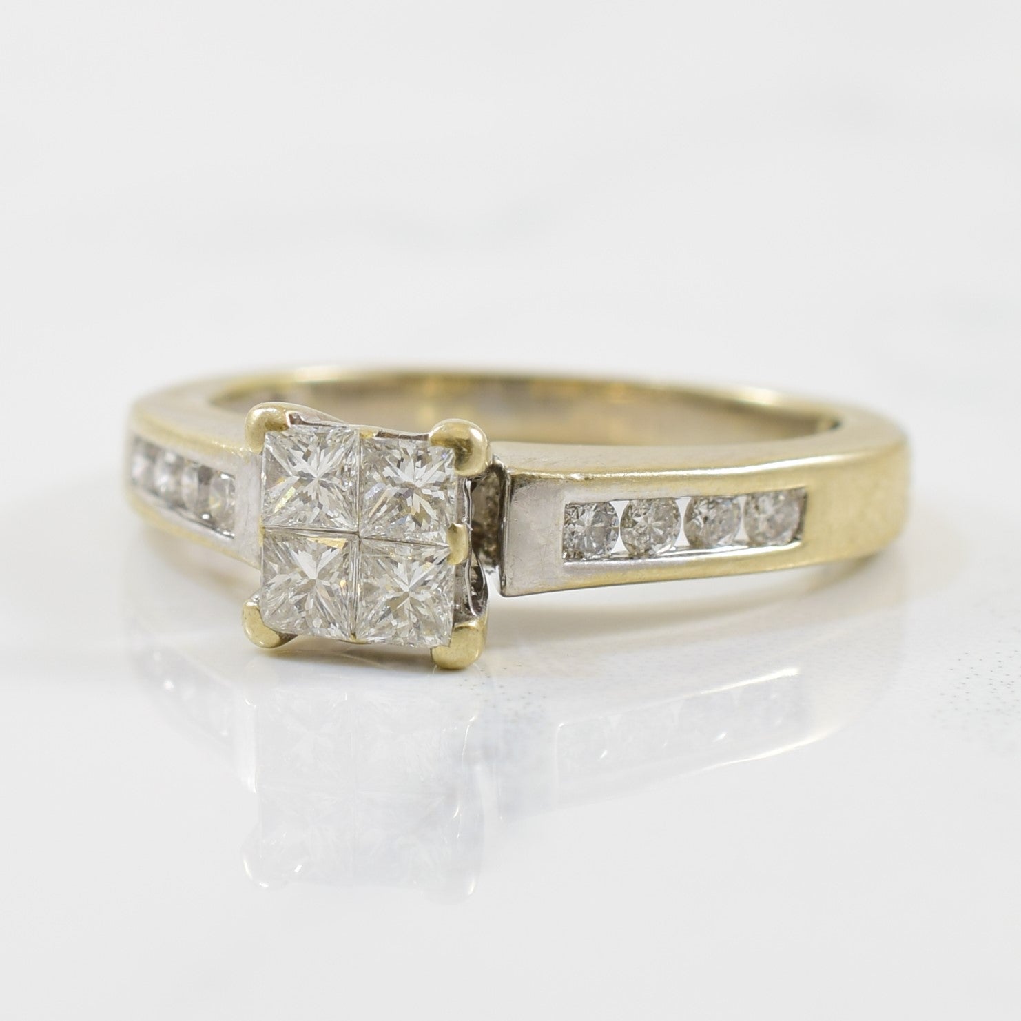 Diamond Cluster Engagement Ring | 0.56ctw | SZ 7 |