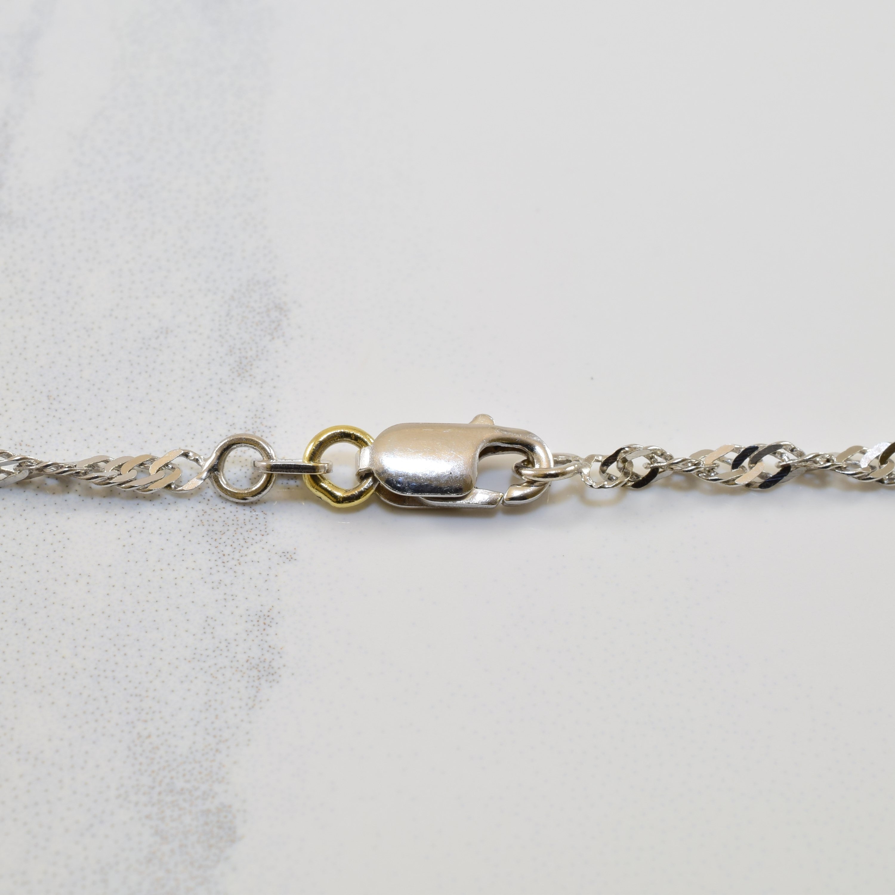 14k White Gold Singapore Chain | 20" |