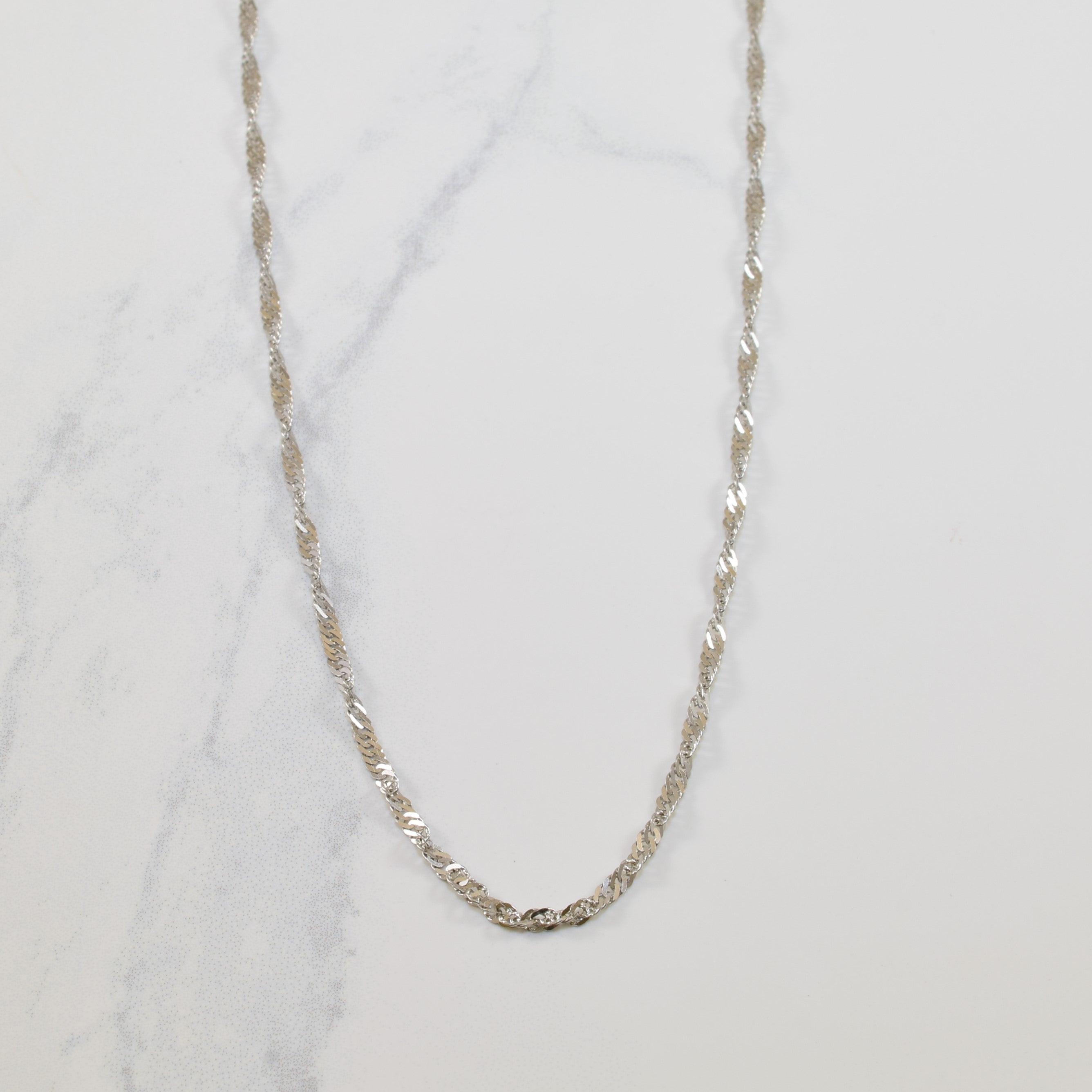 14k White Gold Singapore Chain | 20" |