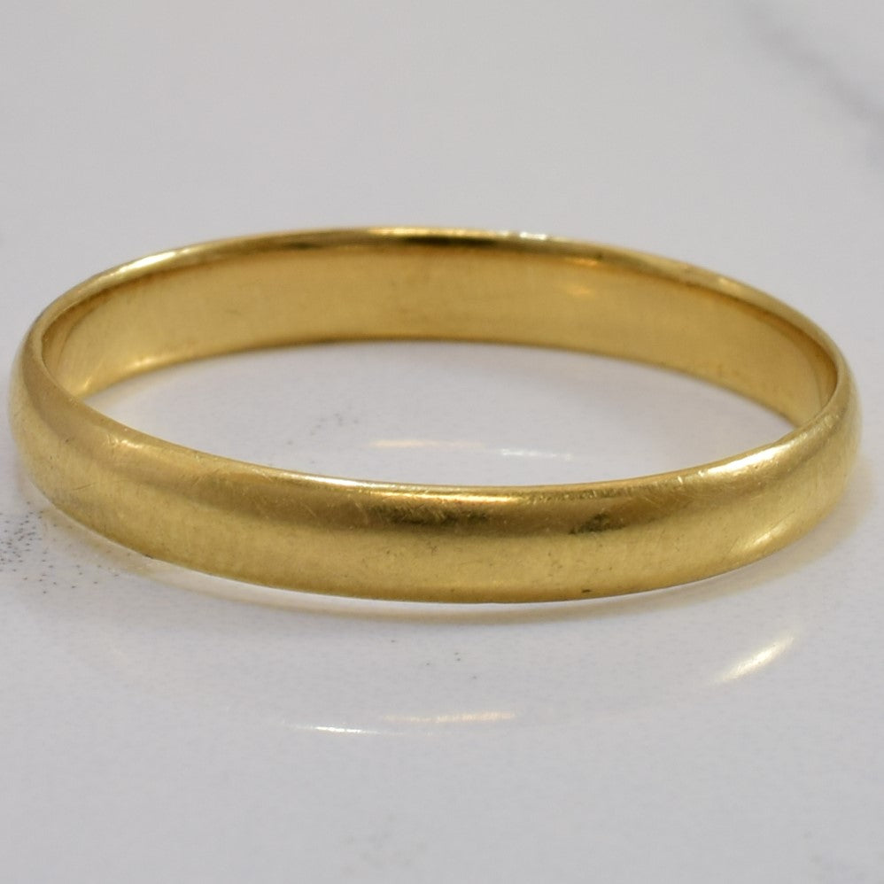 'Birks' Plain Yellow Gold Band | SZ 7.25 |