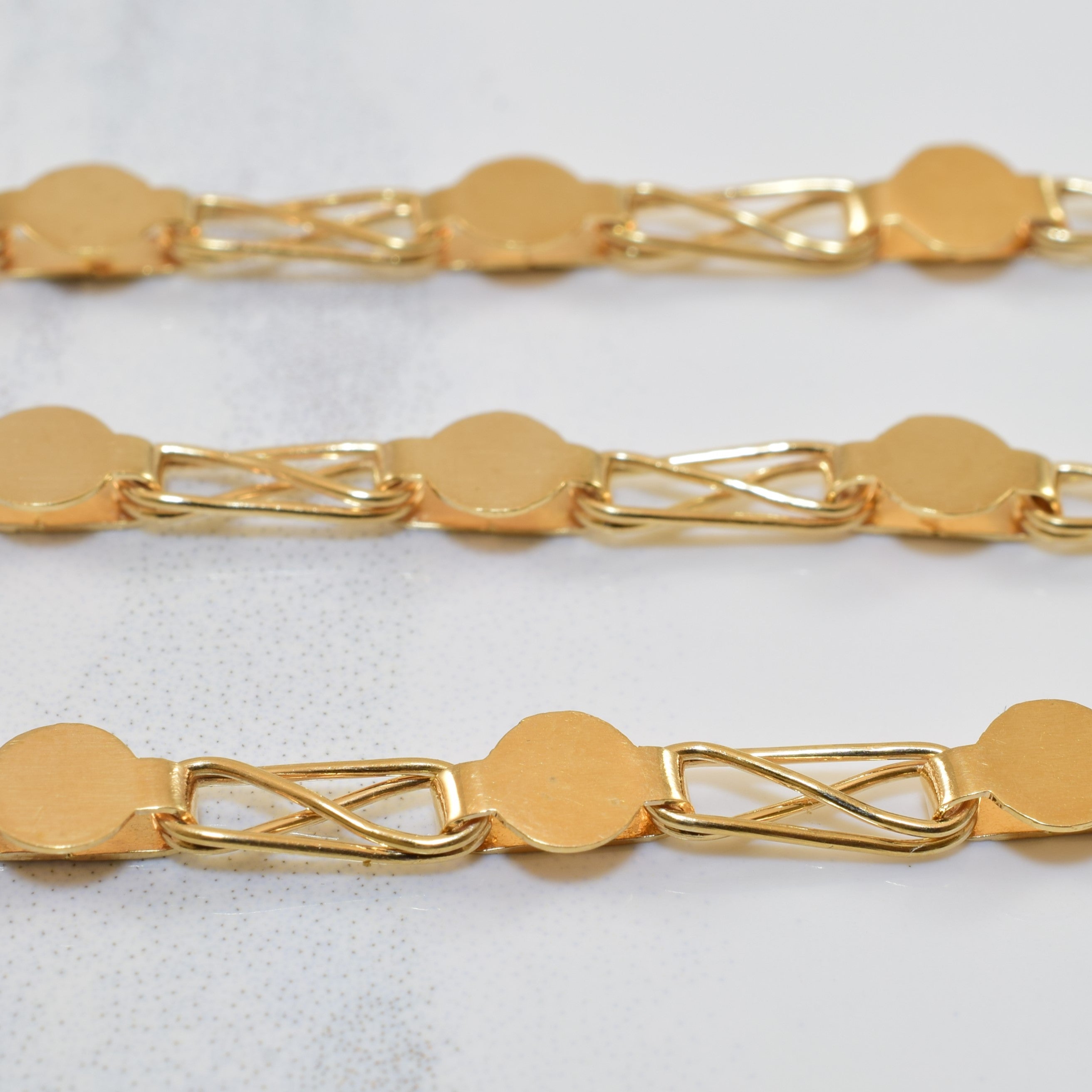 18k Yellow Gold Fancy Link Chain | 18" |