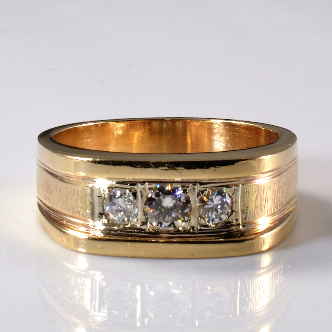 Three Stone Diamond Band | 0.61ctw | SZ 11 |