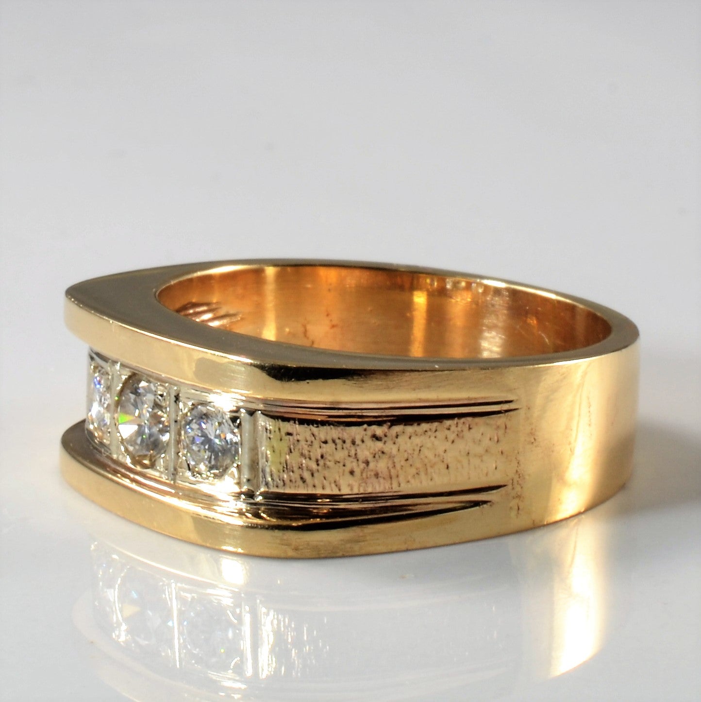Three Stone Diamond Band | 0.61ctw | SZ 11 |