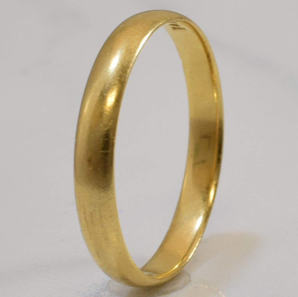 'Birks' Plain Yellow Gold Band | SZ 7.25 |