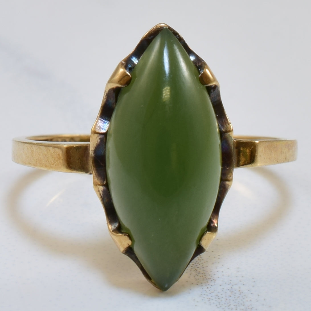 Marquise Nephrite Ring | 3.00ct | SZ 7 |