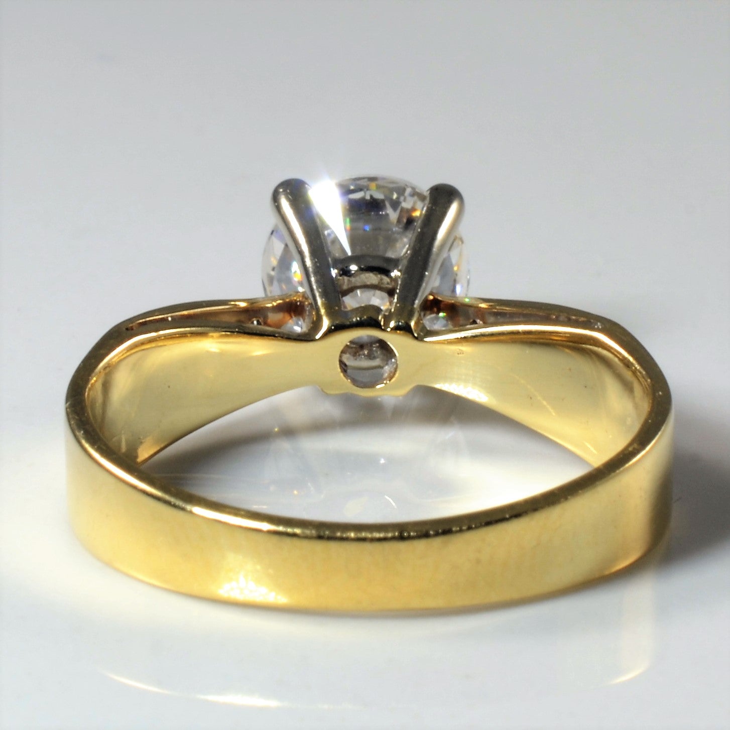Tapered Pave Diamond Engagement Ring | 1.58ctw | SZ 5.5 |