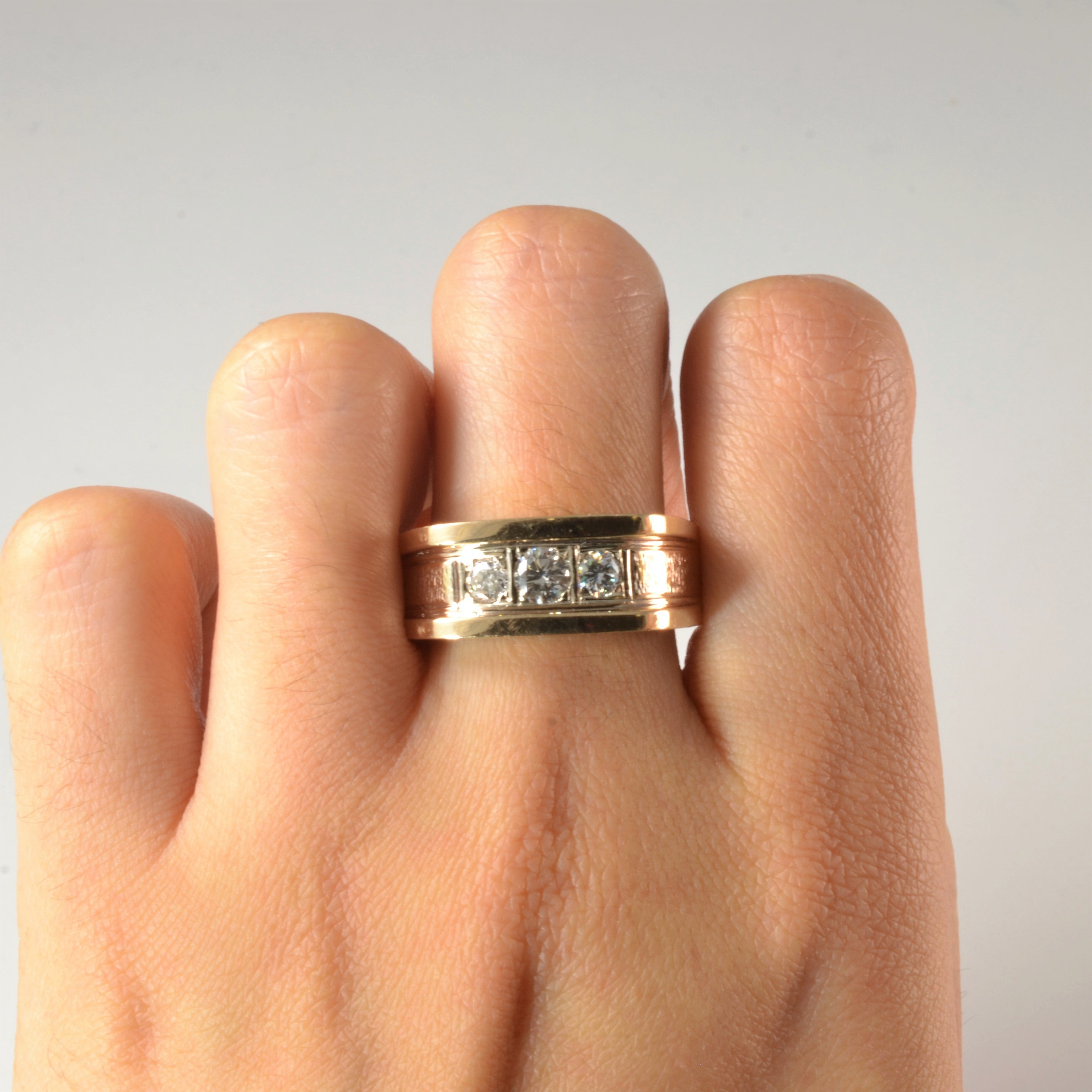Three Stone Diamond Band | 0.61ctw | SZ 11 |