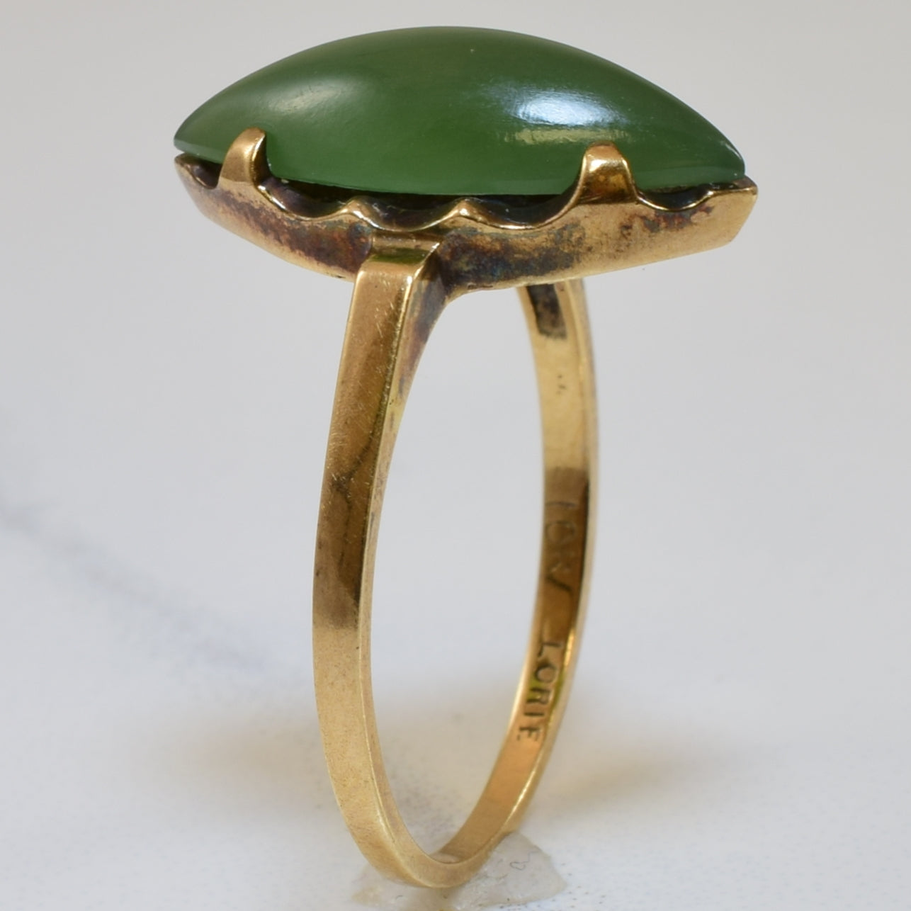 Marquise Nephrite Ring | 3.00ct | SZ 7 |