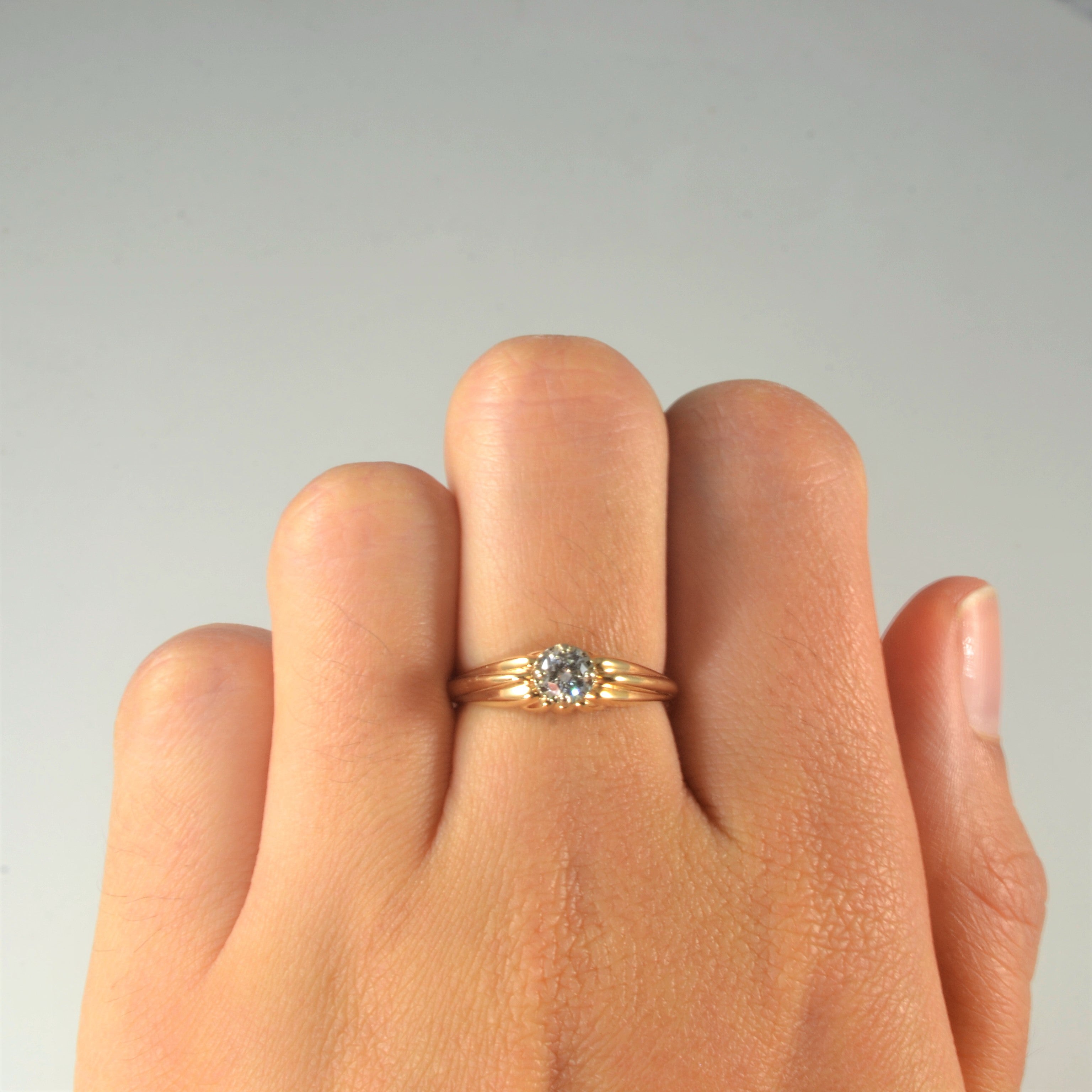 Bague en diamant cathédrale festonnée | 0,17 ct | Taille 6 |