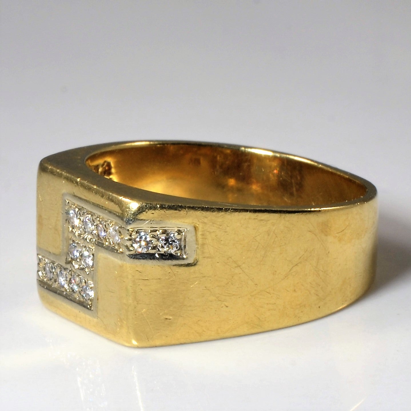 Cluster Diamond Signet Ring | 0.07ctw | SZ 8.75 |