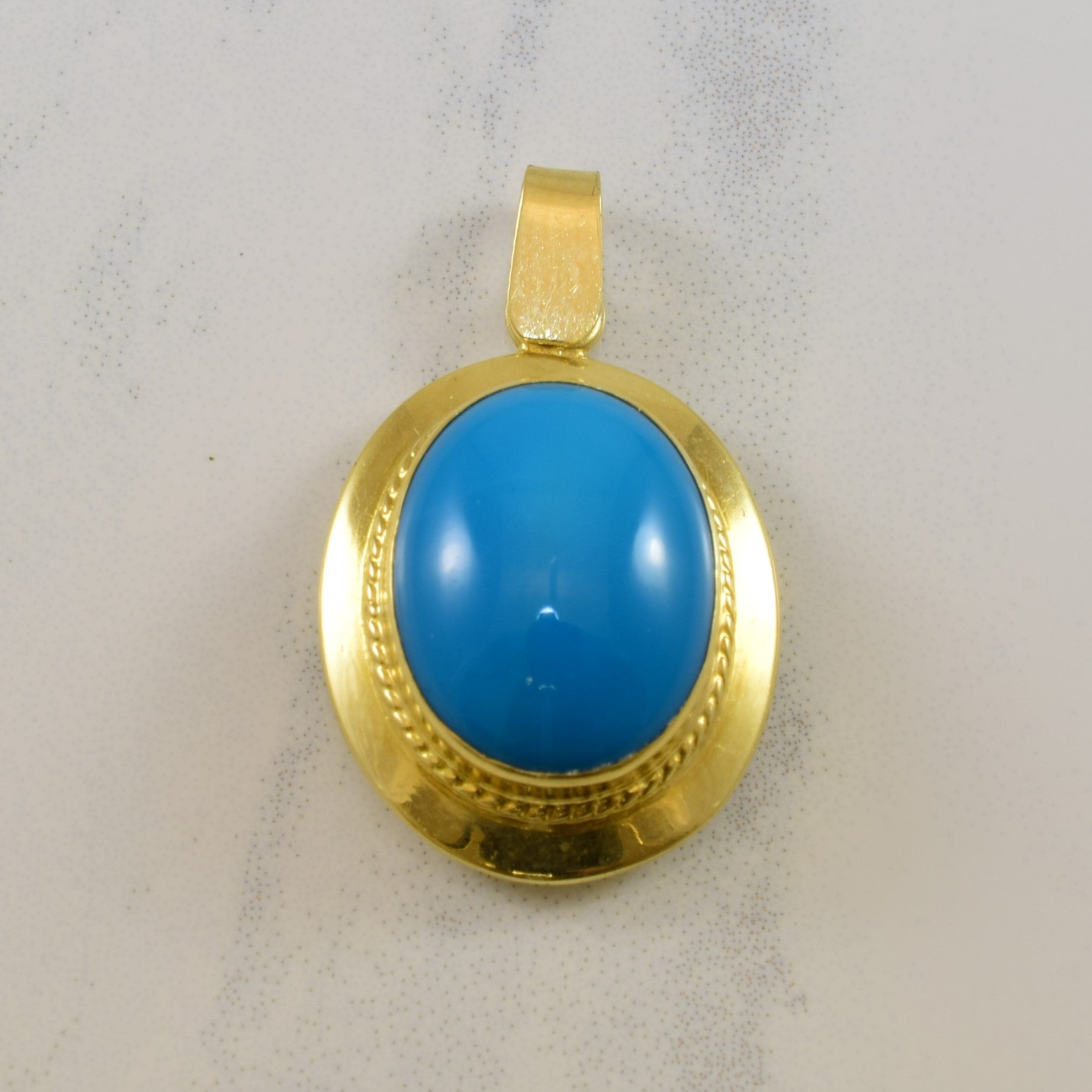 Oval Turquoise Cabochon Pendant | 7.50ct |