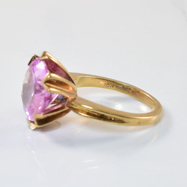 Synthetic Pink Sapphire Ring | 7.66ct | SZ 5.75 |