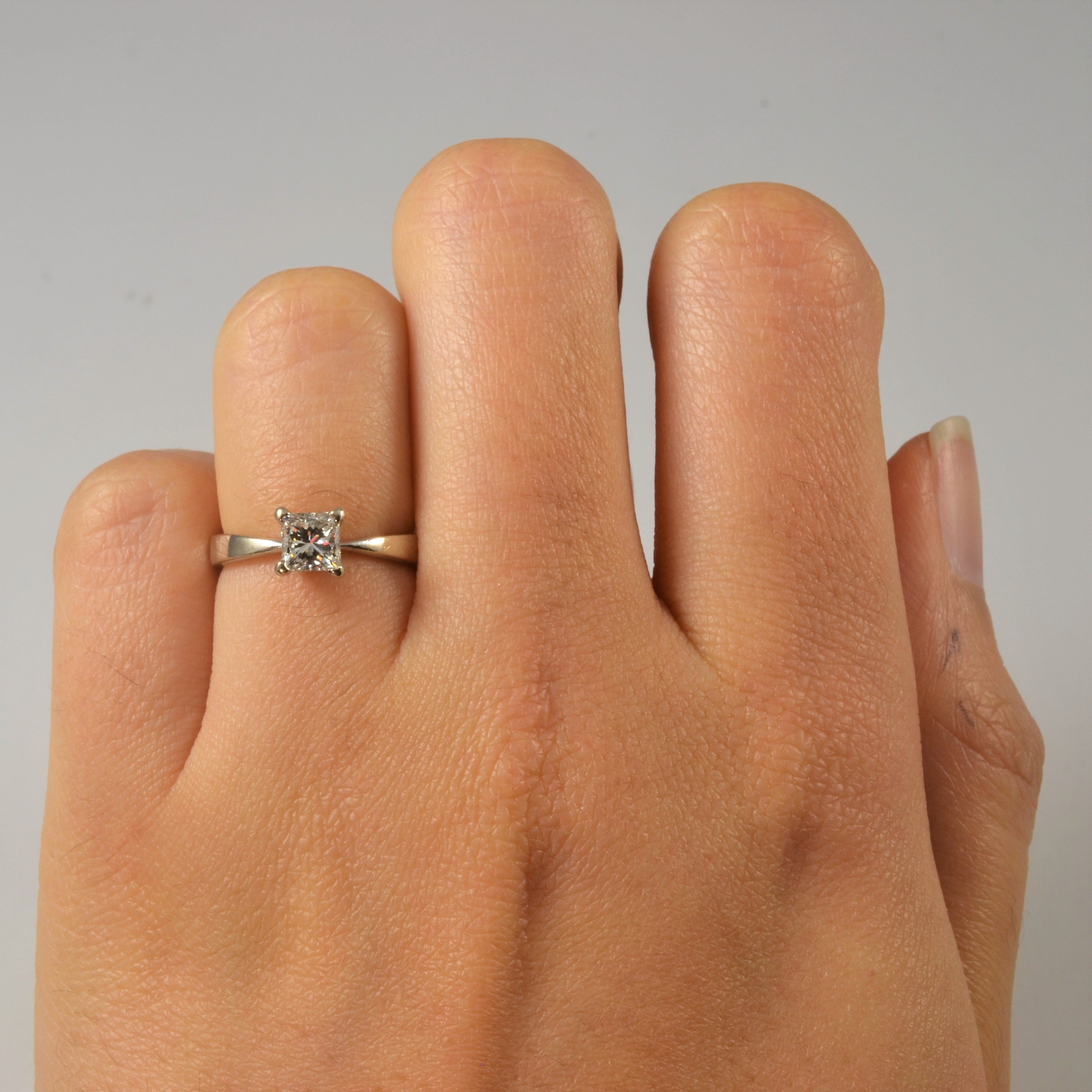 Solitaire Princess Canadian Diamond Ring | 0.54ct | SZ 4 |