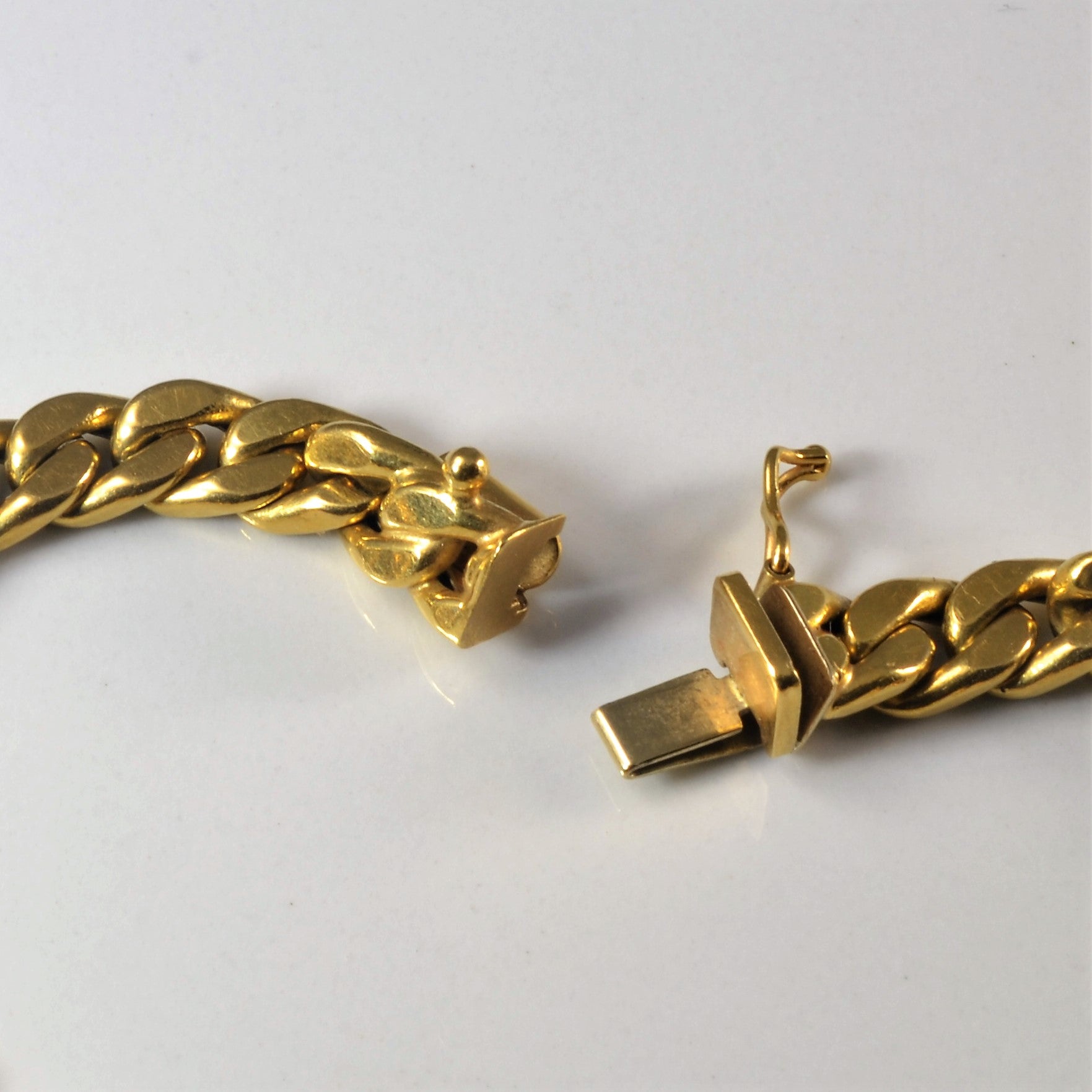 Bracelet à maillons gourmette en or jaune 18 carats | 17,8 cm |