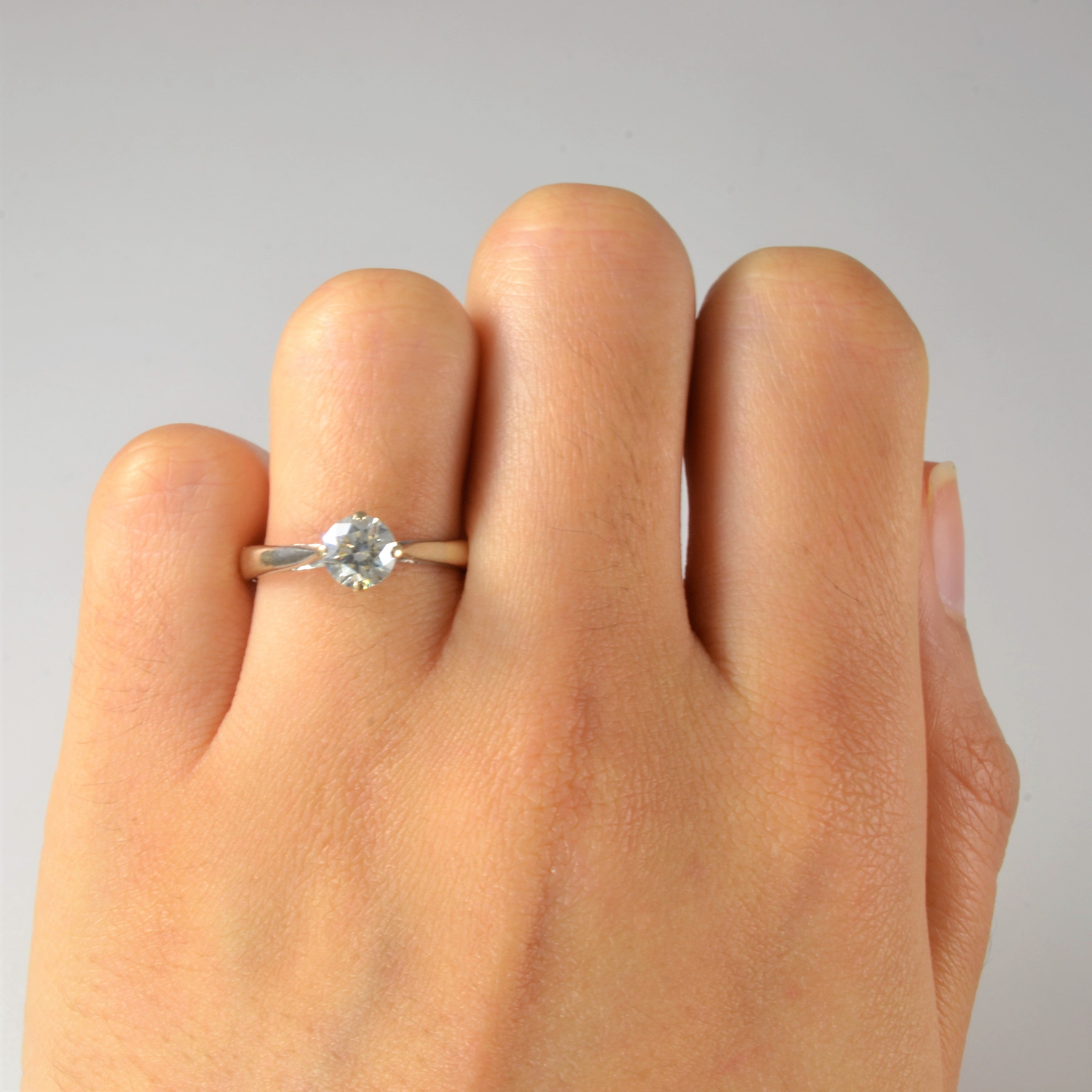 East West Basket Set Diamond Engagement Ring | 0.69ct | SZ 6.25 |