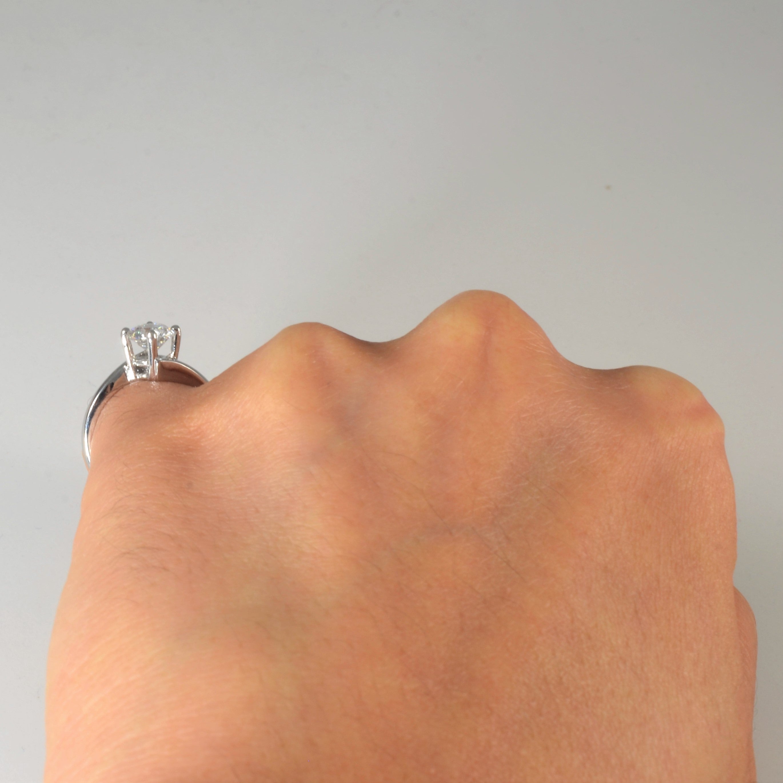 Bague de fiançailles solitaire diamant avec contournement | 0,70 ct | Taille 3,5 |
