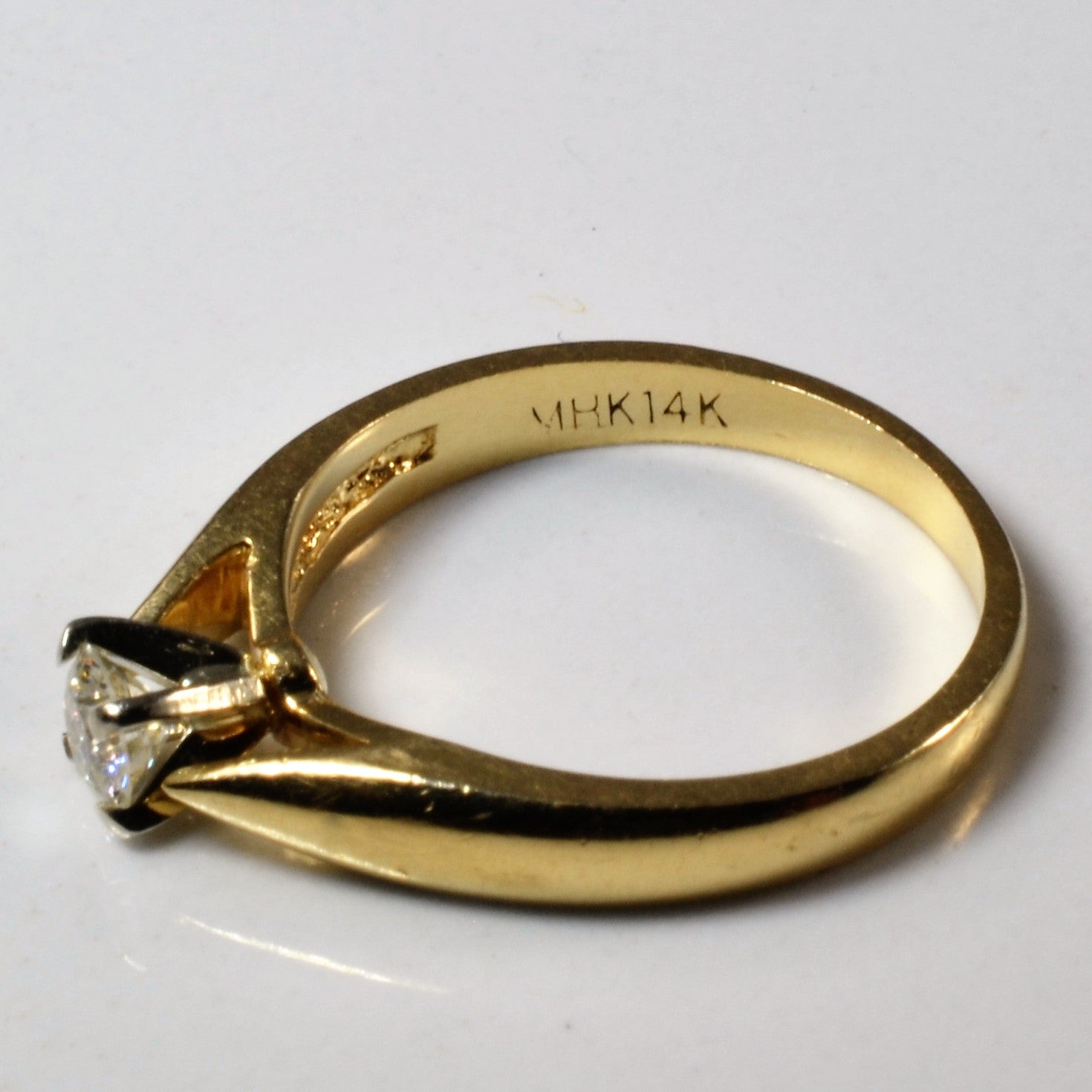 Yellow Gold Solitaire Diamond Ring | 0.23ct | SZ 6 |