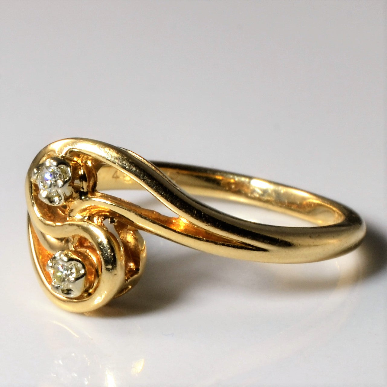 Bypass Two Stone Diamond Ring | 0.04ctw | SZ 5.75 |