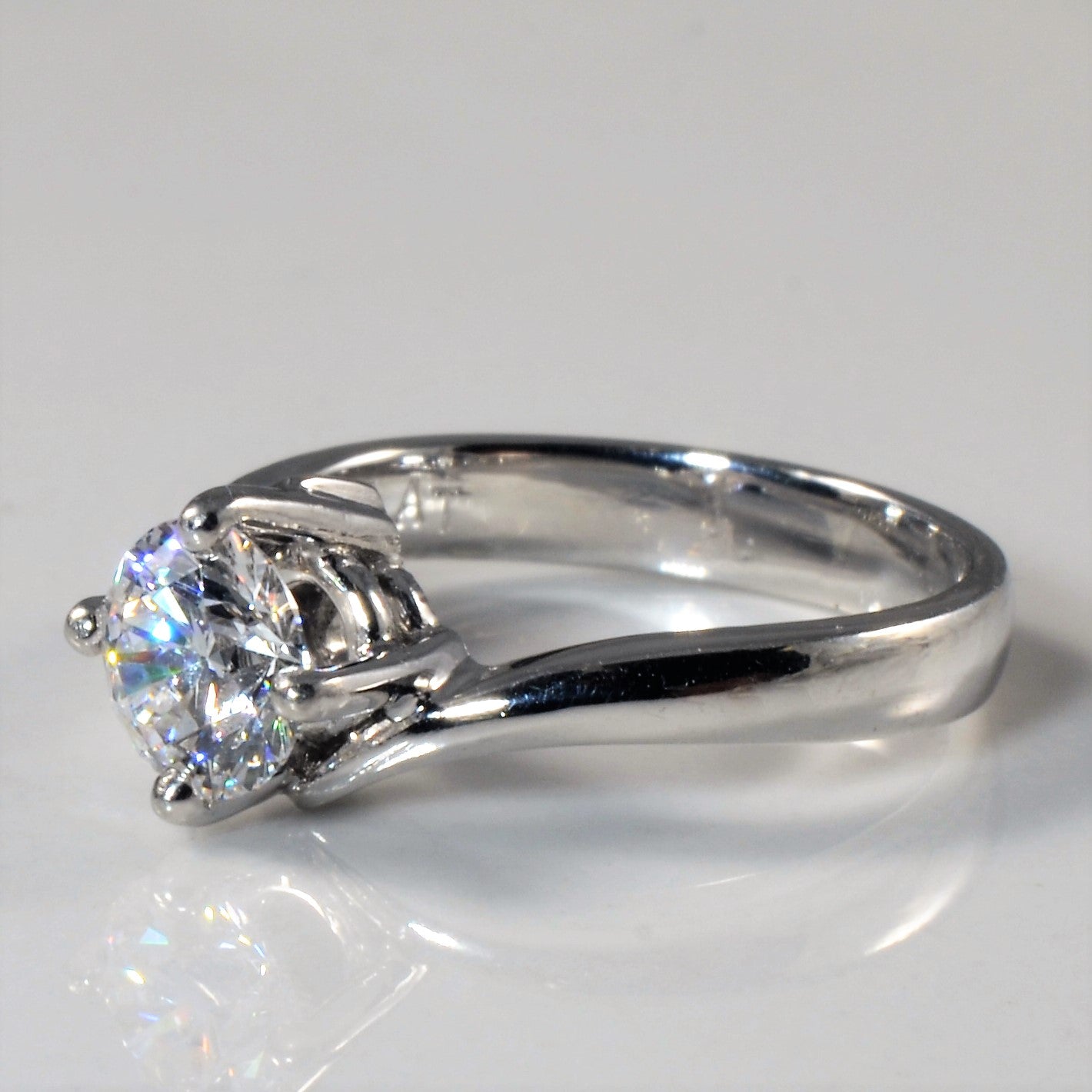Bague de fiançailles solitaire diamant avec contournement | 0,70 ct | Taille 3,5 |