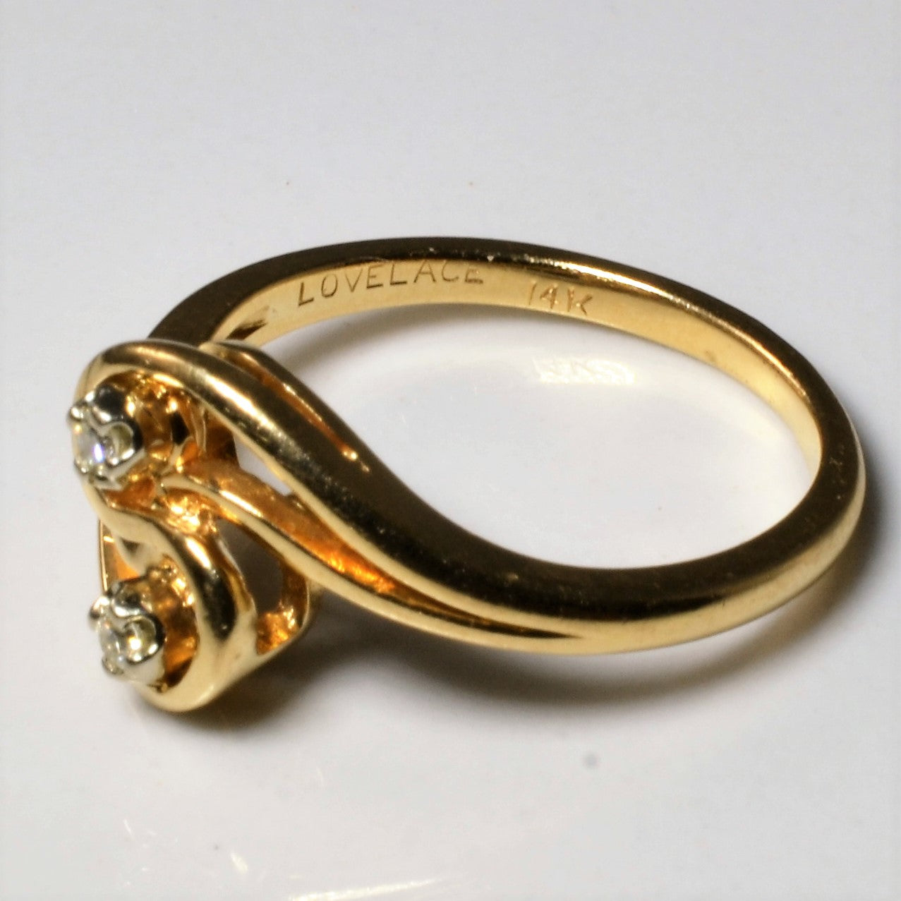Bypass Two Stone Diamond Ring | 0.04ctw | SZ 5.75 |