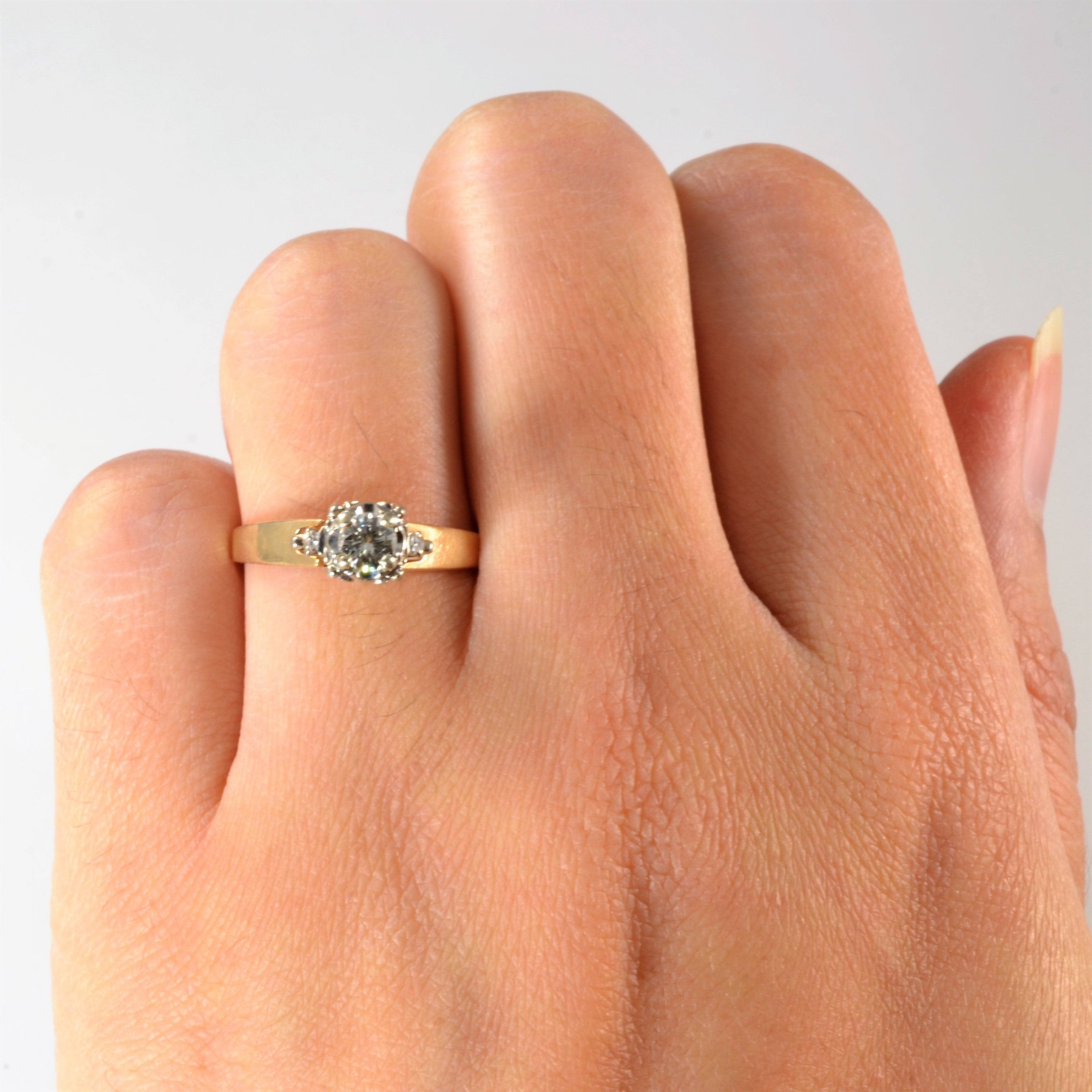 High Set Three Stone Diamond Ring | 0.23ctw | SZ 6.25 |