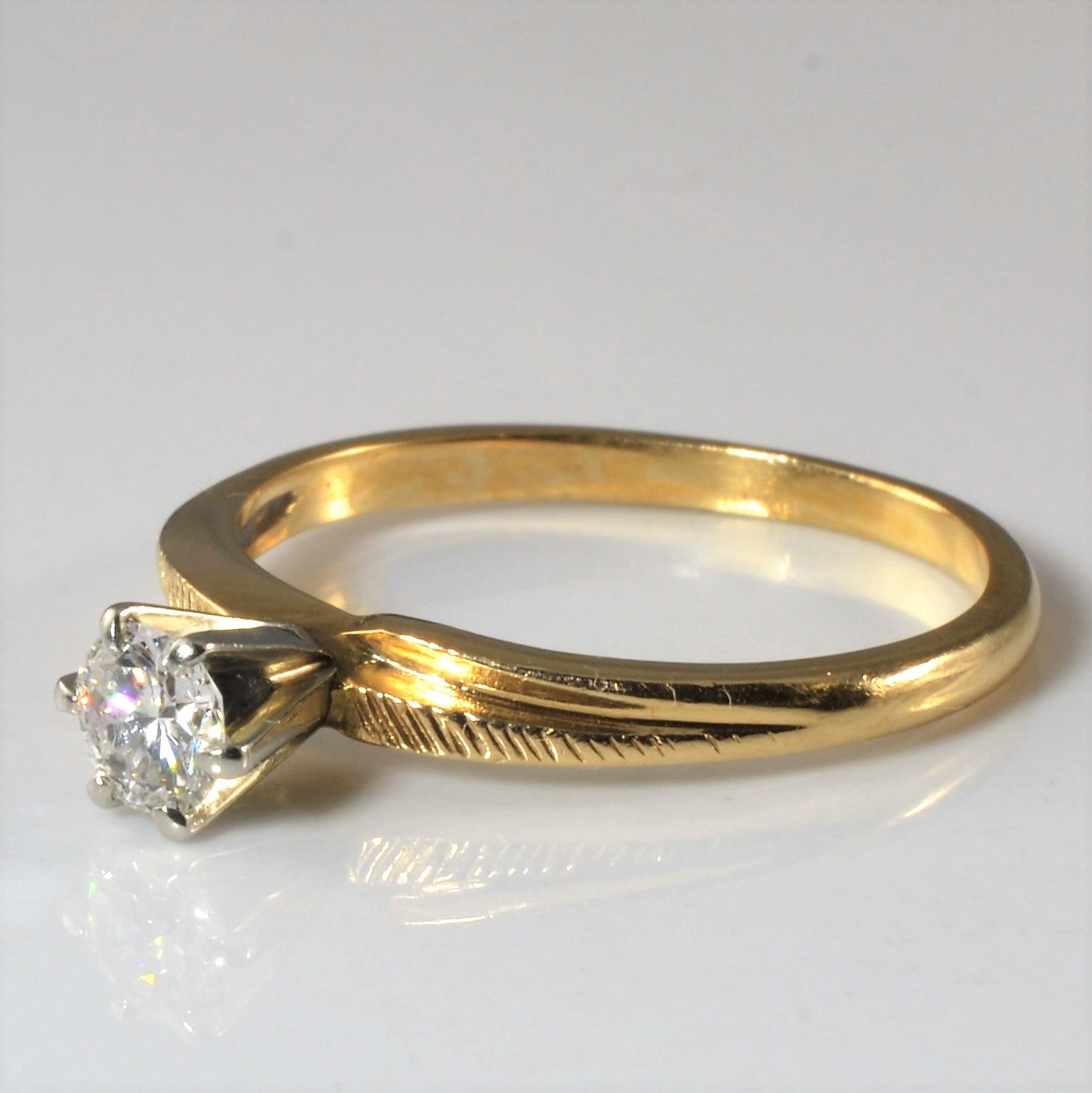 Six Prong Solitaire Diamond Ring | 0.33ct | SZ 8.25 |