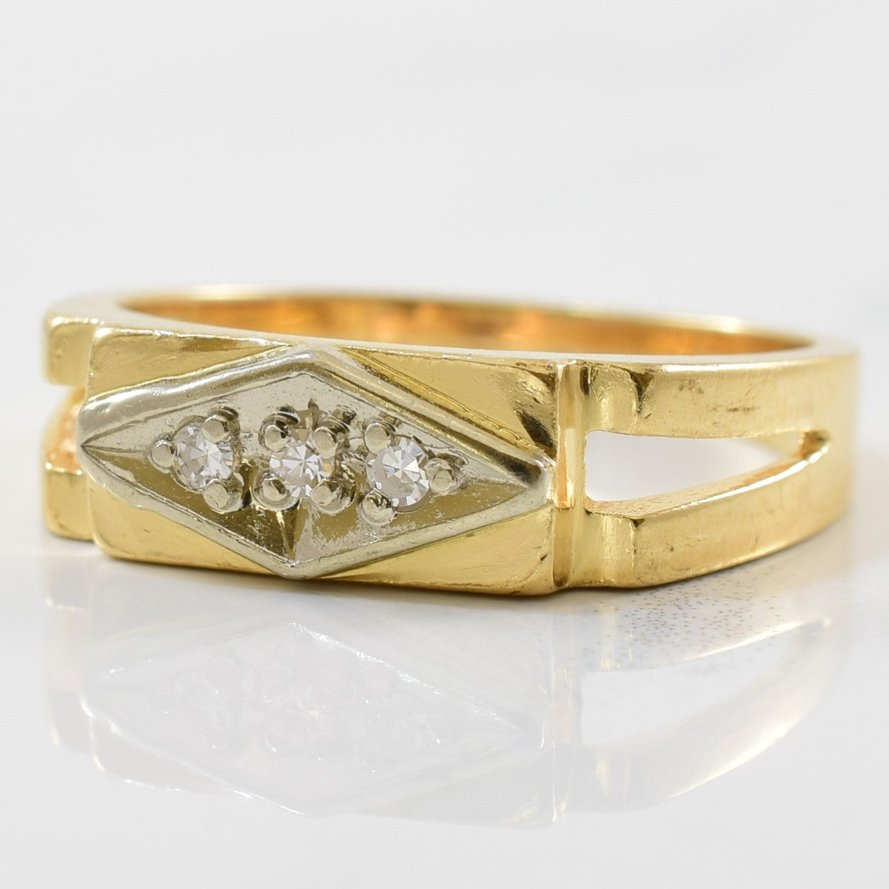 1940s Split Shank Diamond Band | 0.03ctw | SZ 6 |