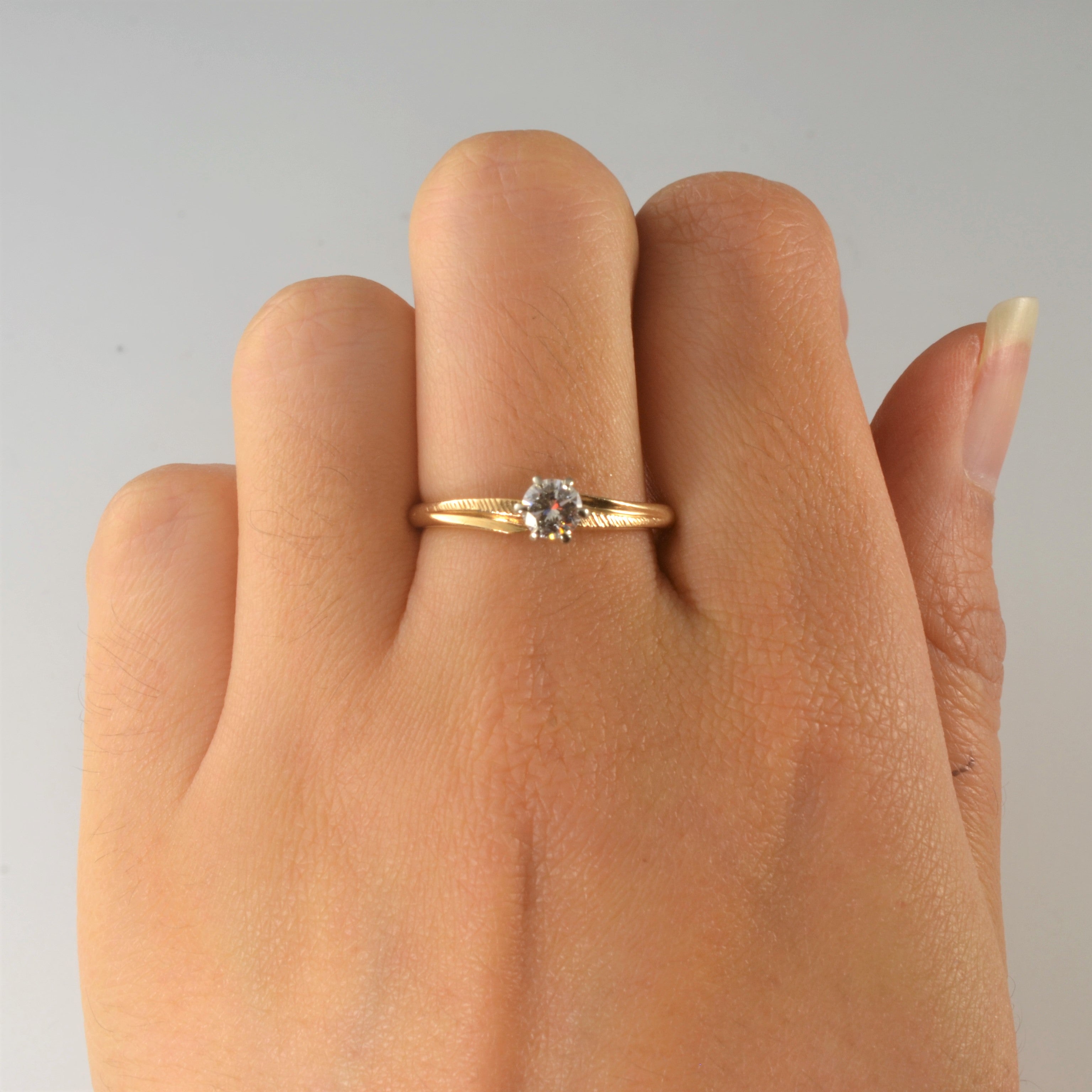 Six Prong Solitaire Diamond Ring | 0.33ct | SZ 8.25 |
