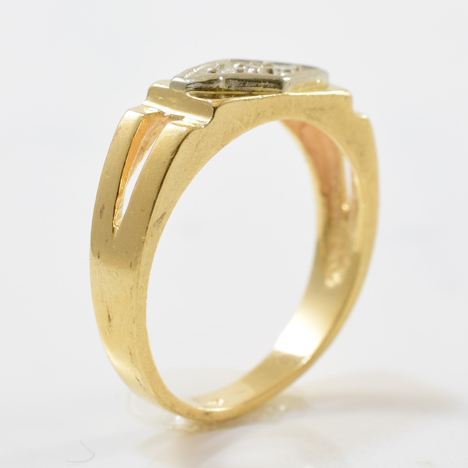 1940s Split Shank Diamond Band | 0.03ctw | SZ 6 |