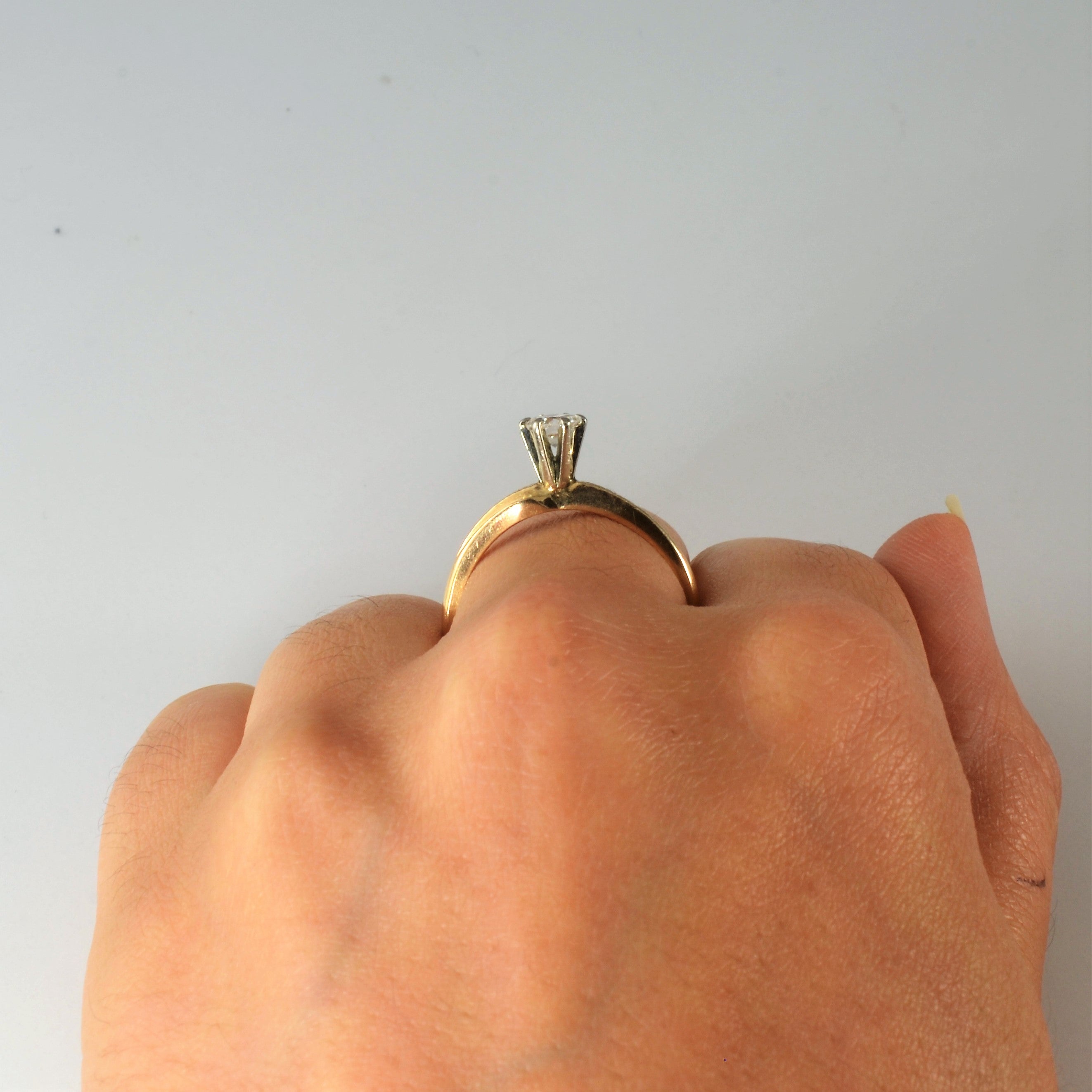 Six Prong Solitaire Diamond Ring | 0.33ct | SZ 8.25 |
